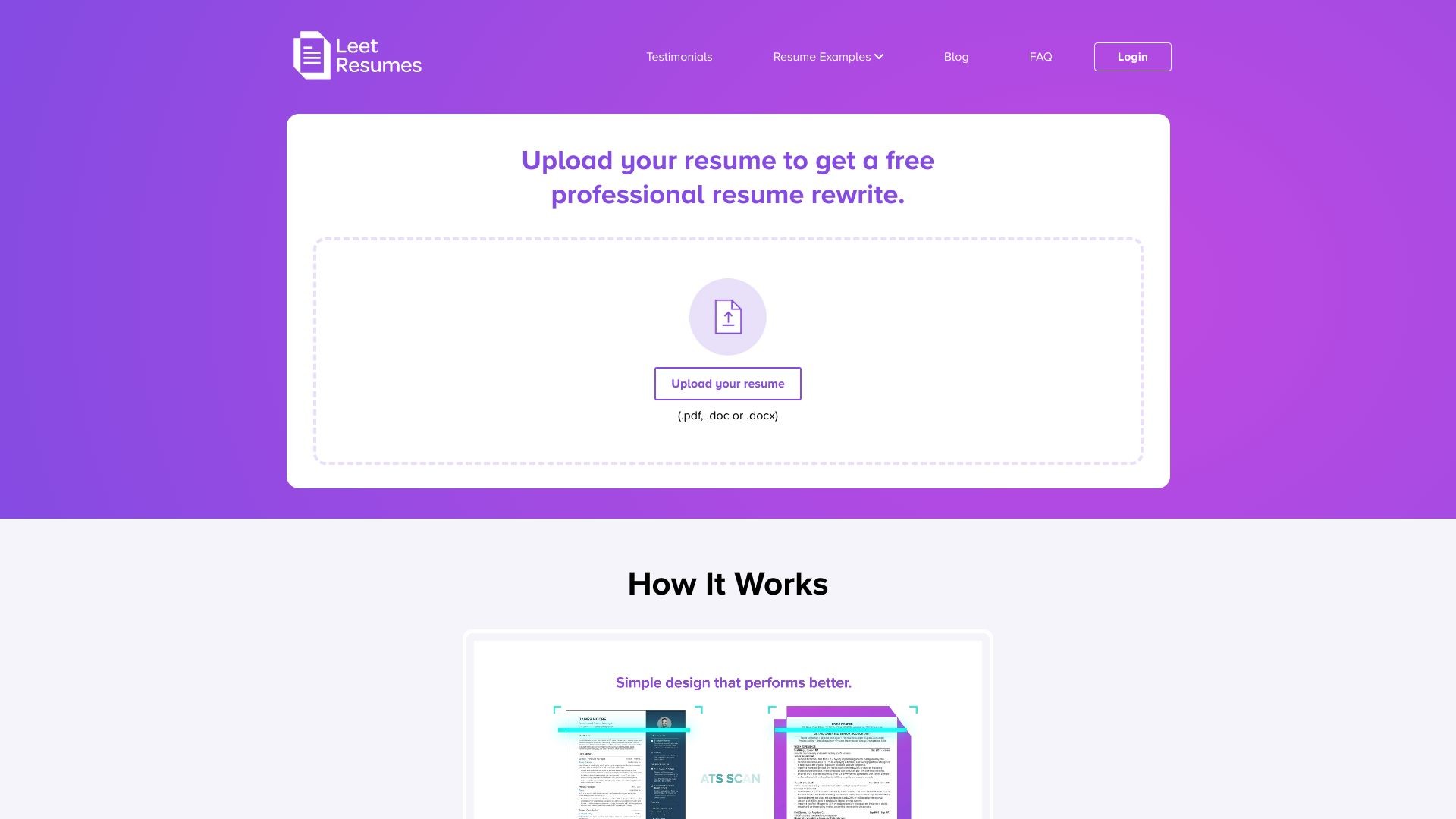 Leet Resume: Expert, AI-Assisted Resumes 截图
