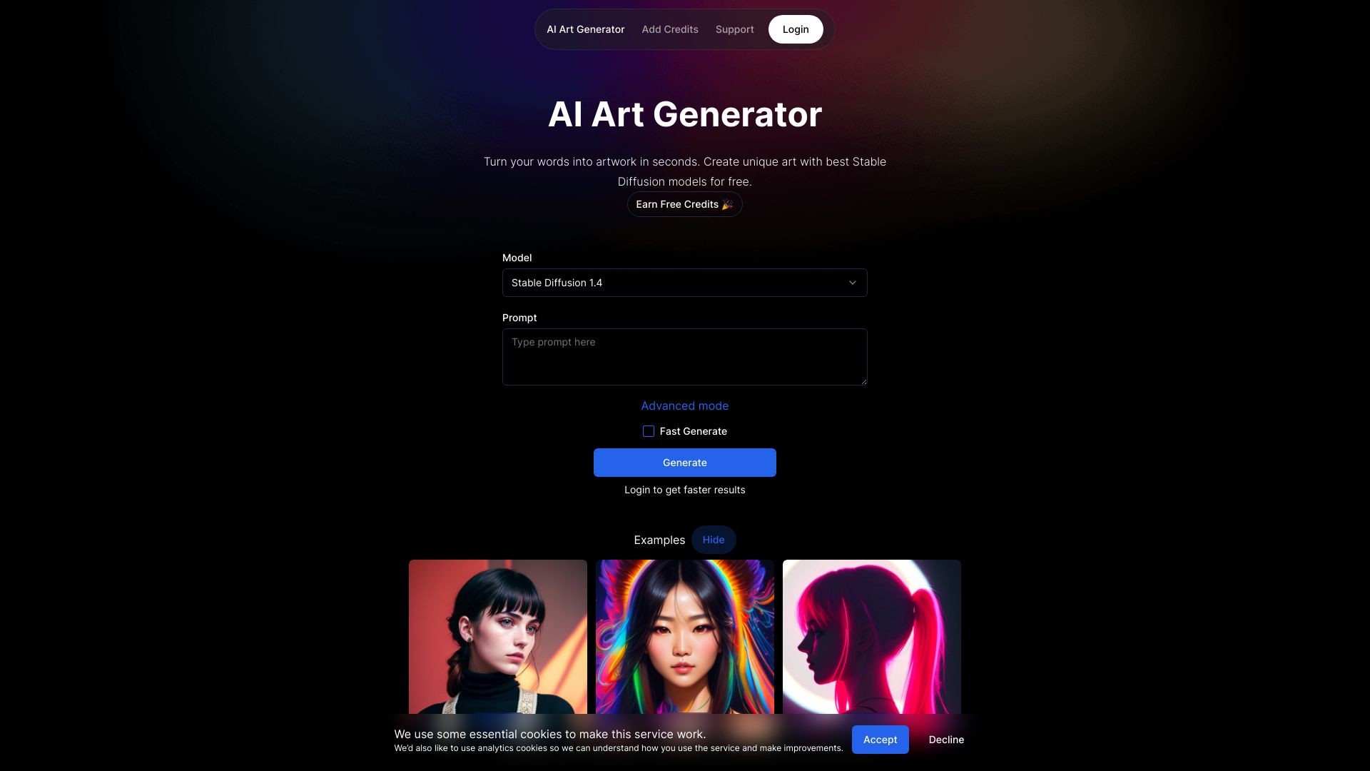 Free AI Art Generator 截图