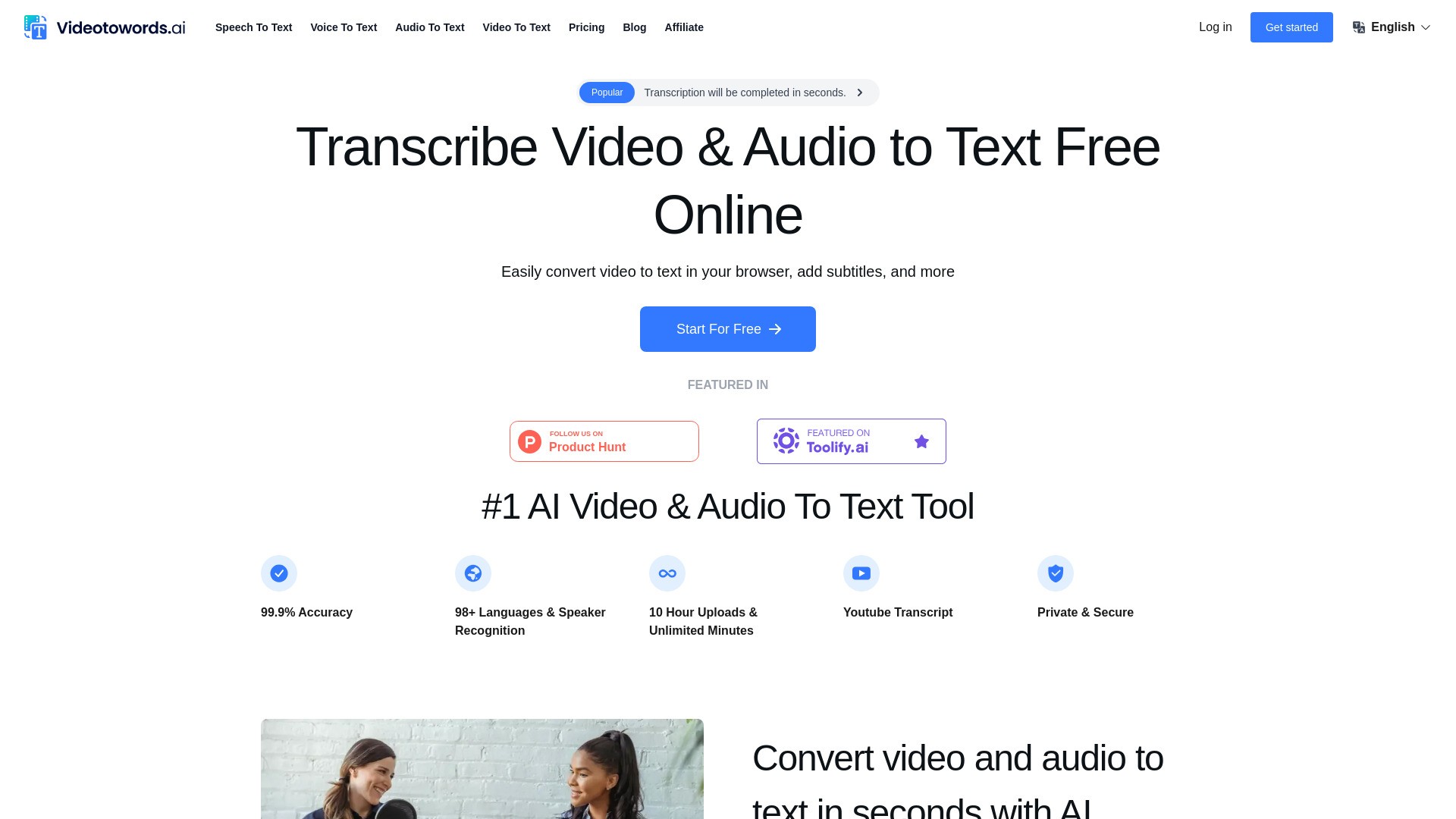 #1 AI Speech/Video To Text Tool 截图