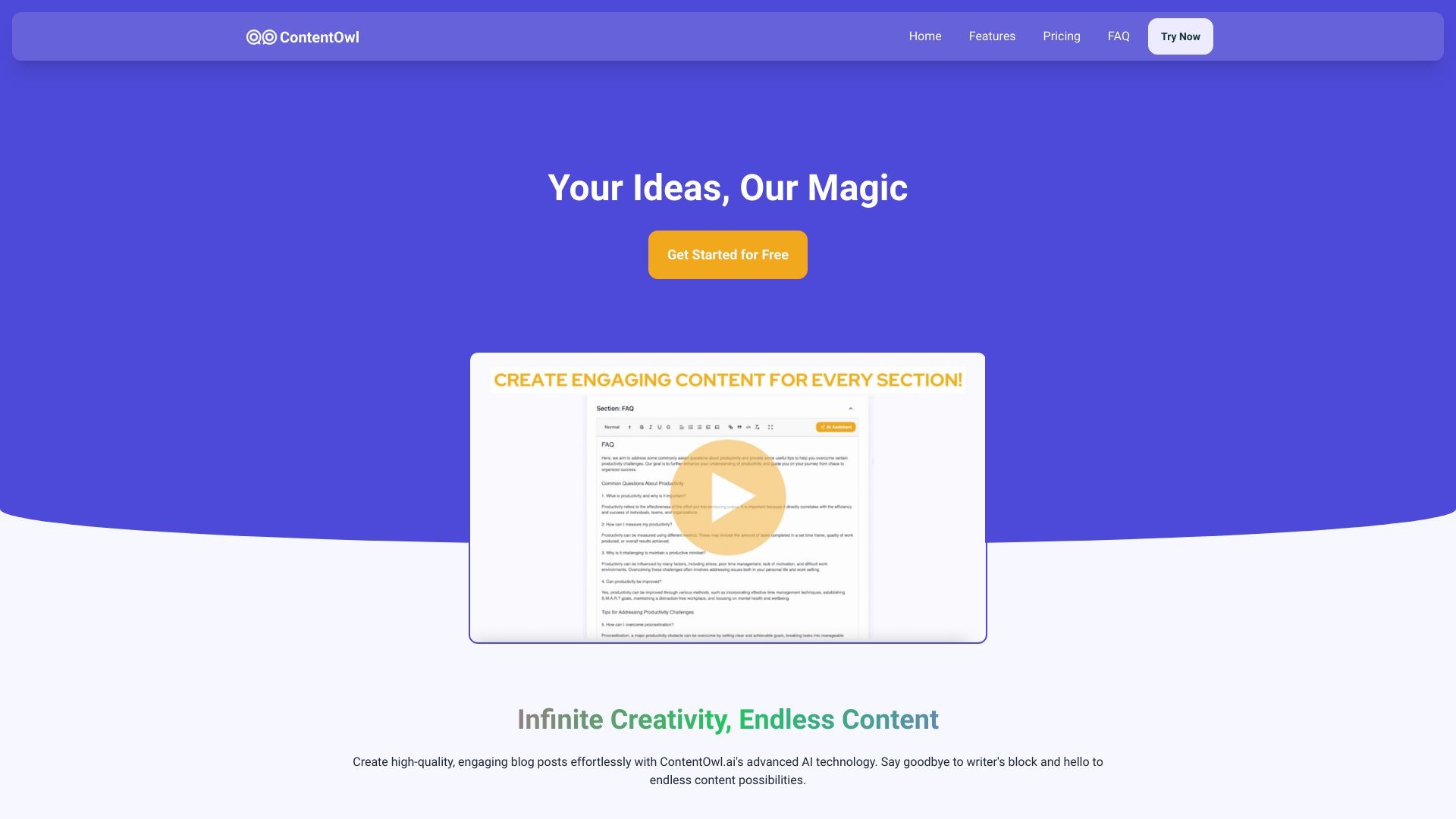 ContentOwl.ai - AI-Powered Content 截图