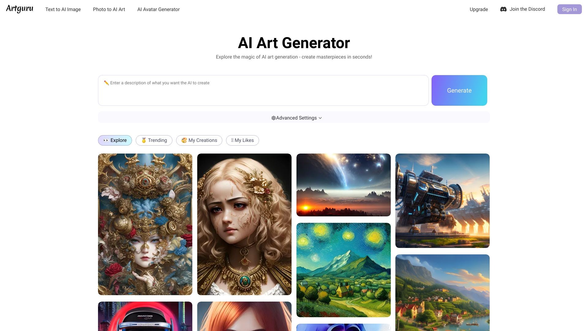 Artguru AI Art Generator 截图