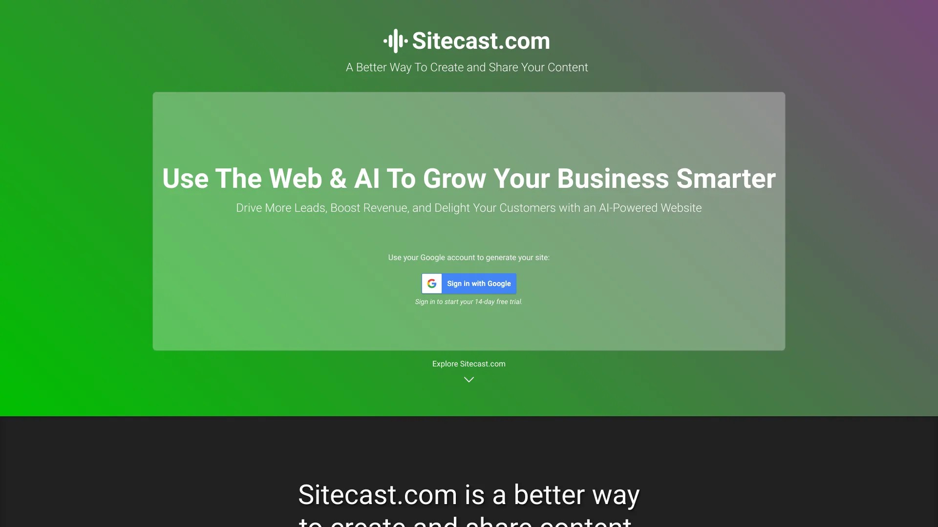 sitecast.com 截图