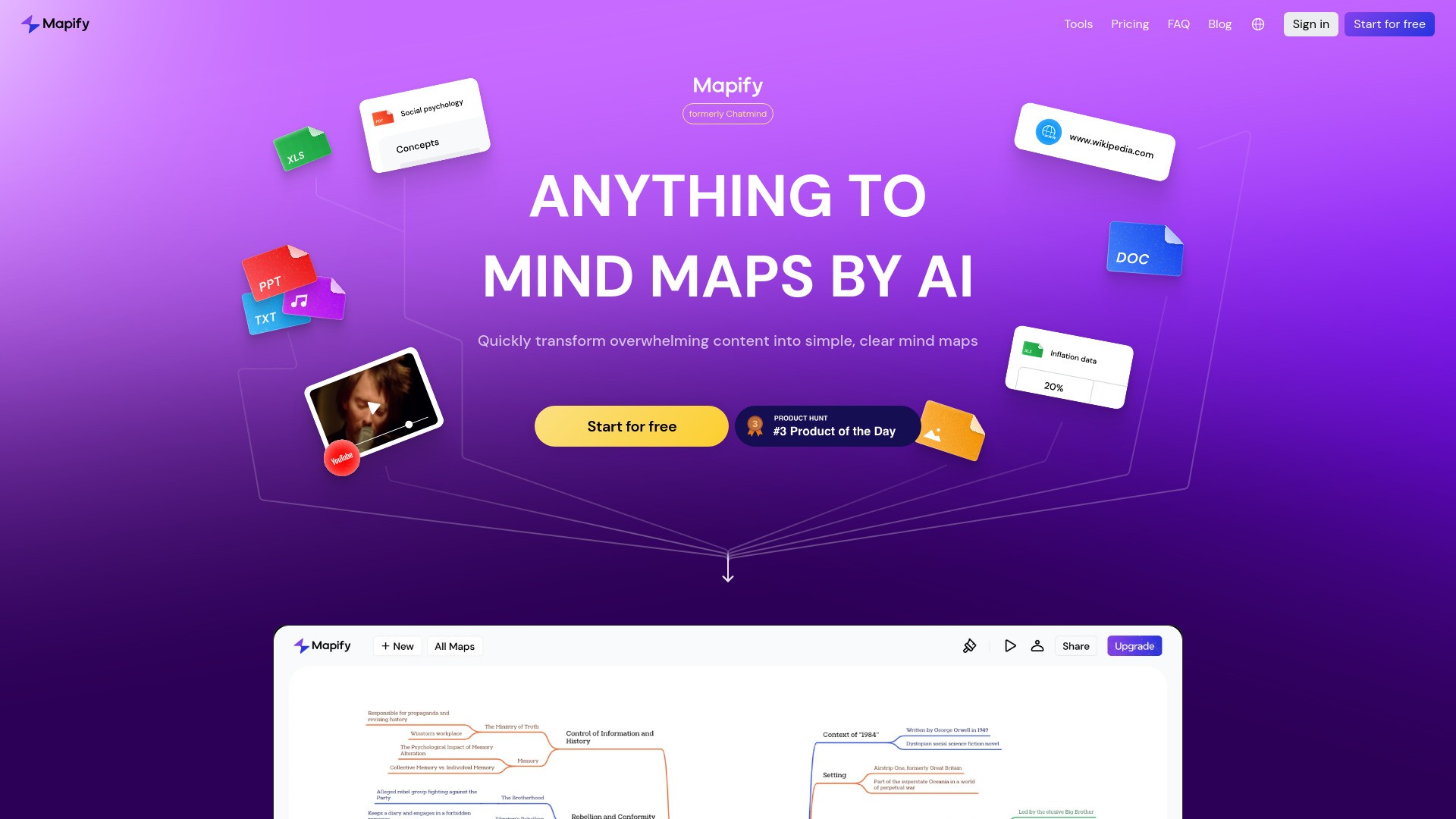 Mapify: Anything into mind map with AI 截图