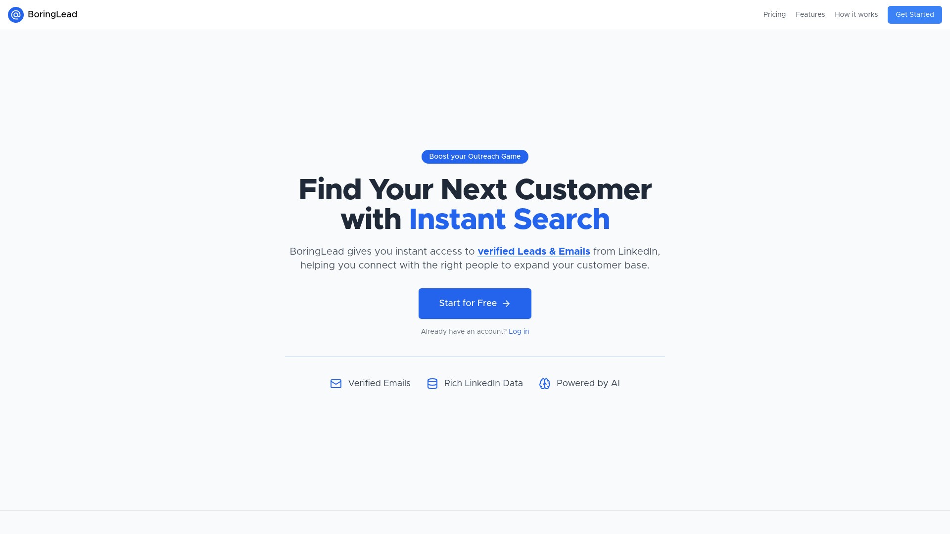 BoringLead.com 截图