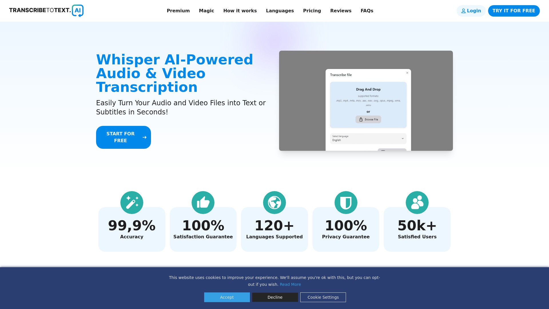 TranscribetoText.AI 截图