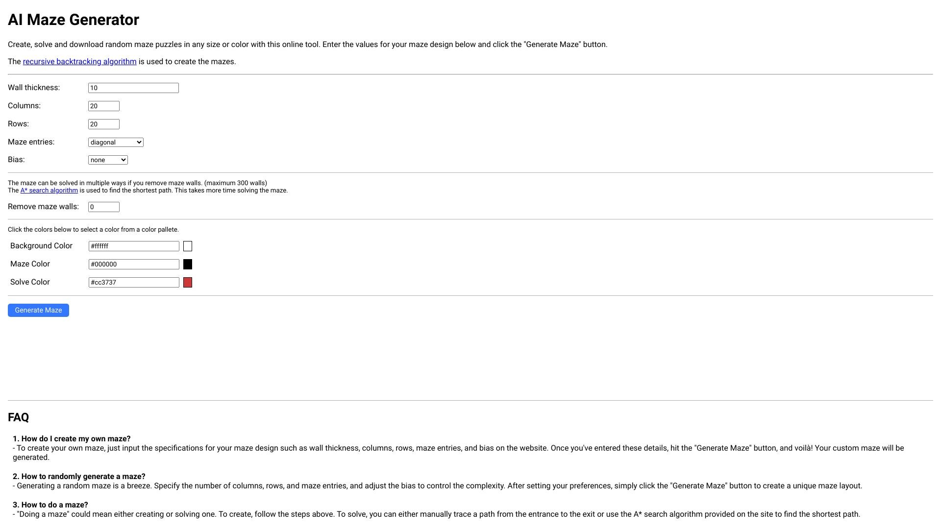 AI Maze Generator 截图