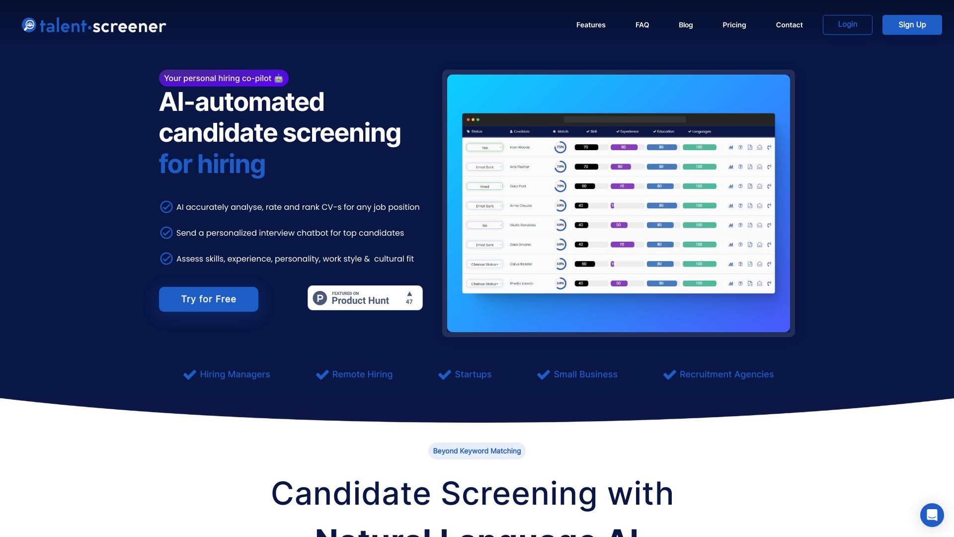 Talentscreener.ai 截图