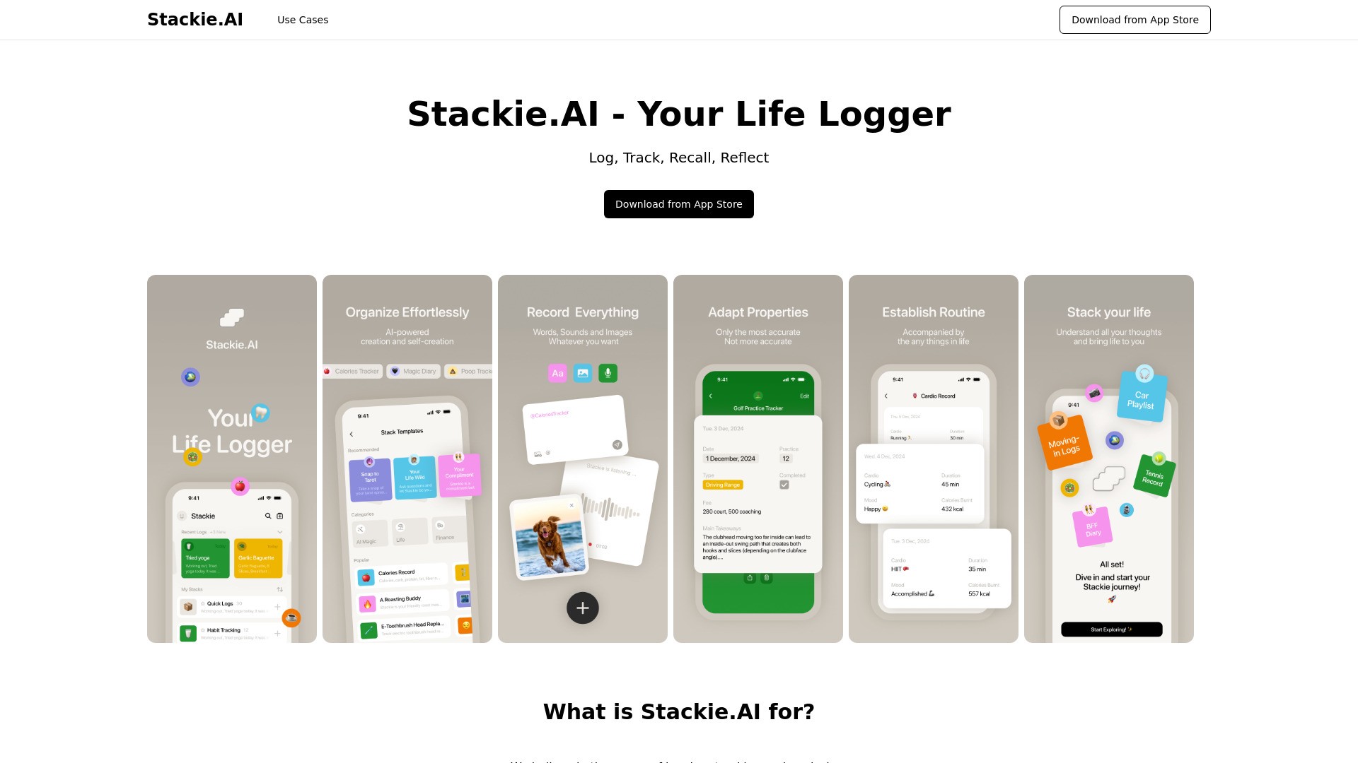 Stackie.AI Your Life Logger 截图