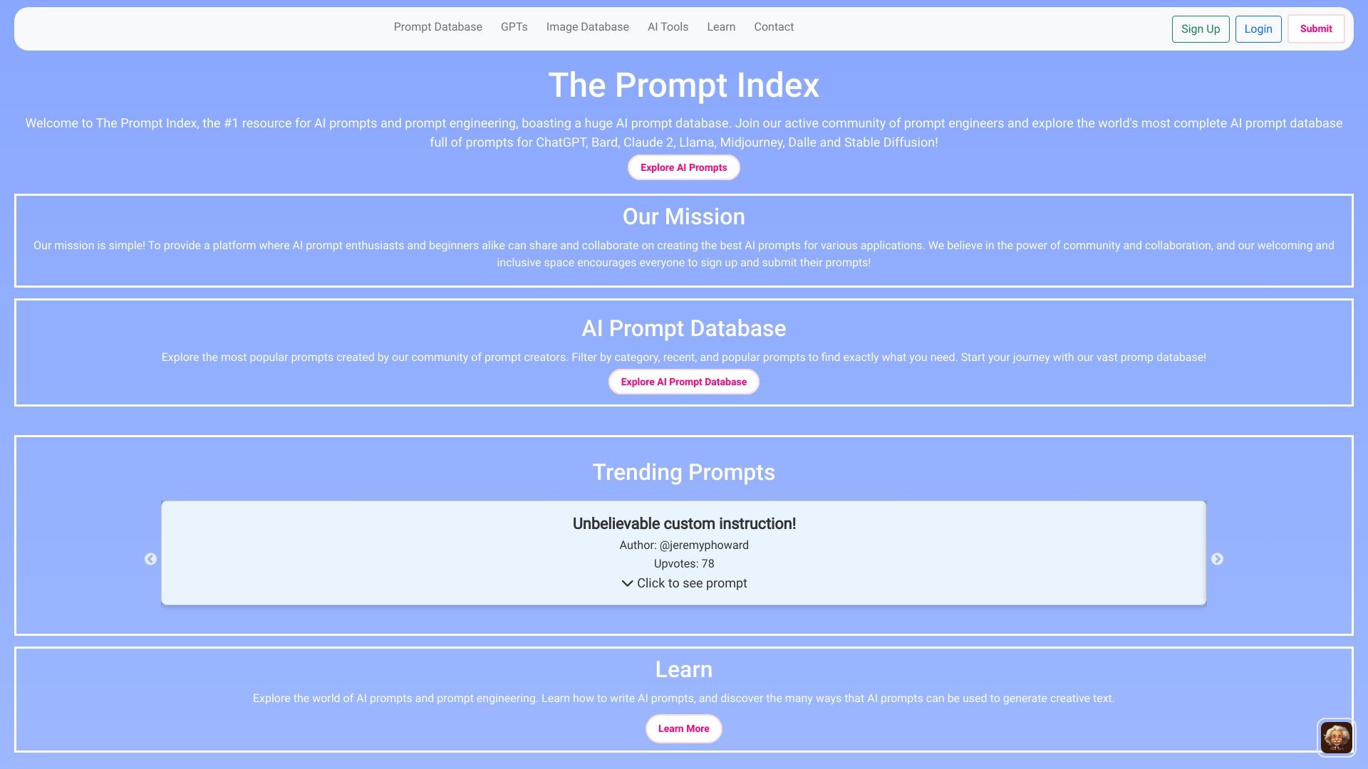 The Prompt Index 截图