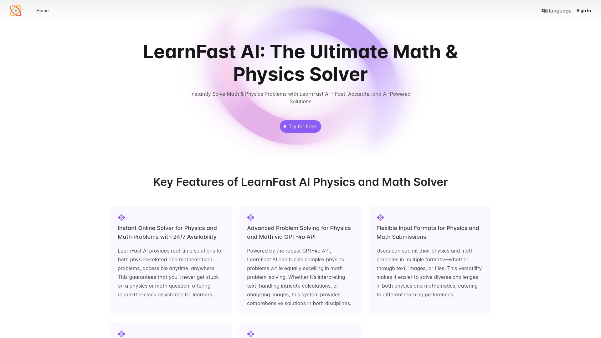 LearnFast AI: Free AI Physics Solver 截图