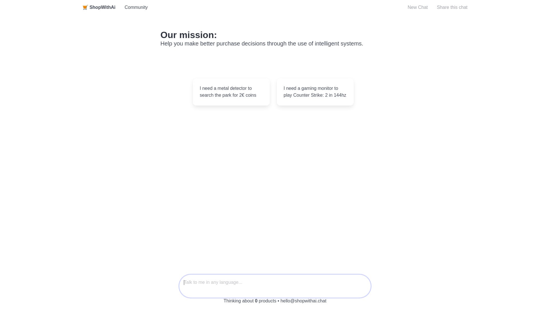 ShopwithAI.chat 截图