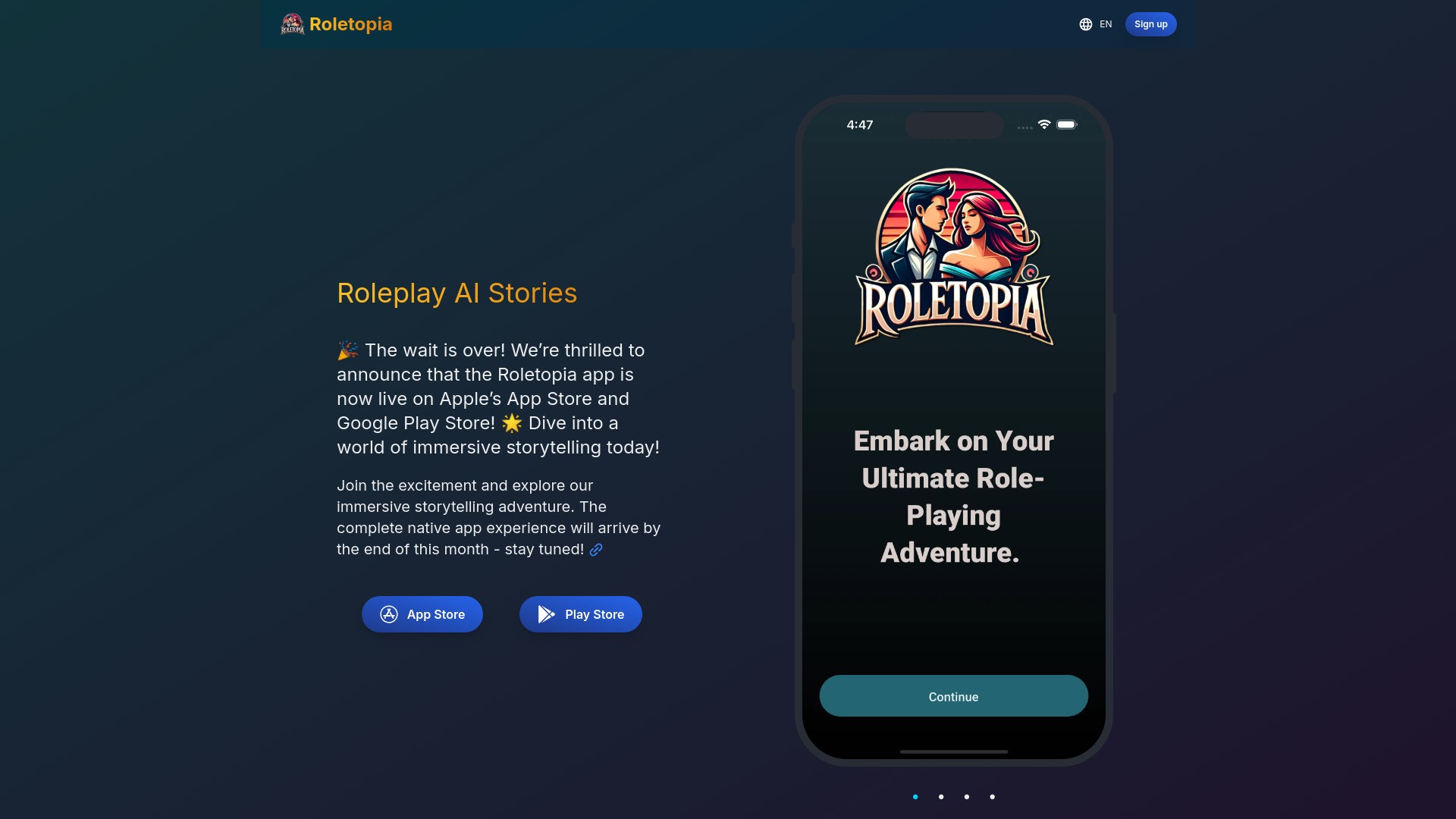 Roletopia: Roleplay AI Stories 截图