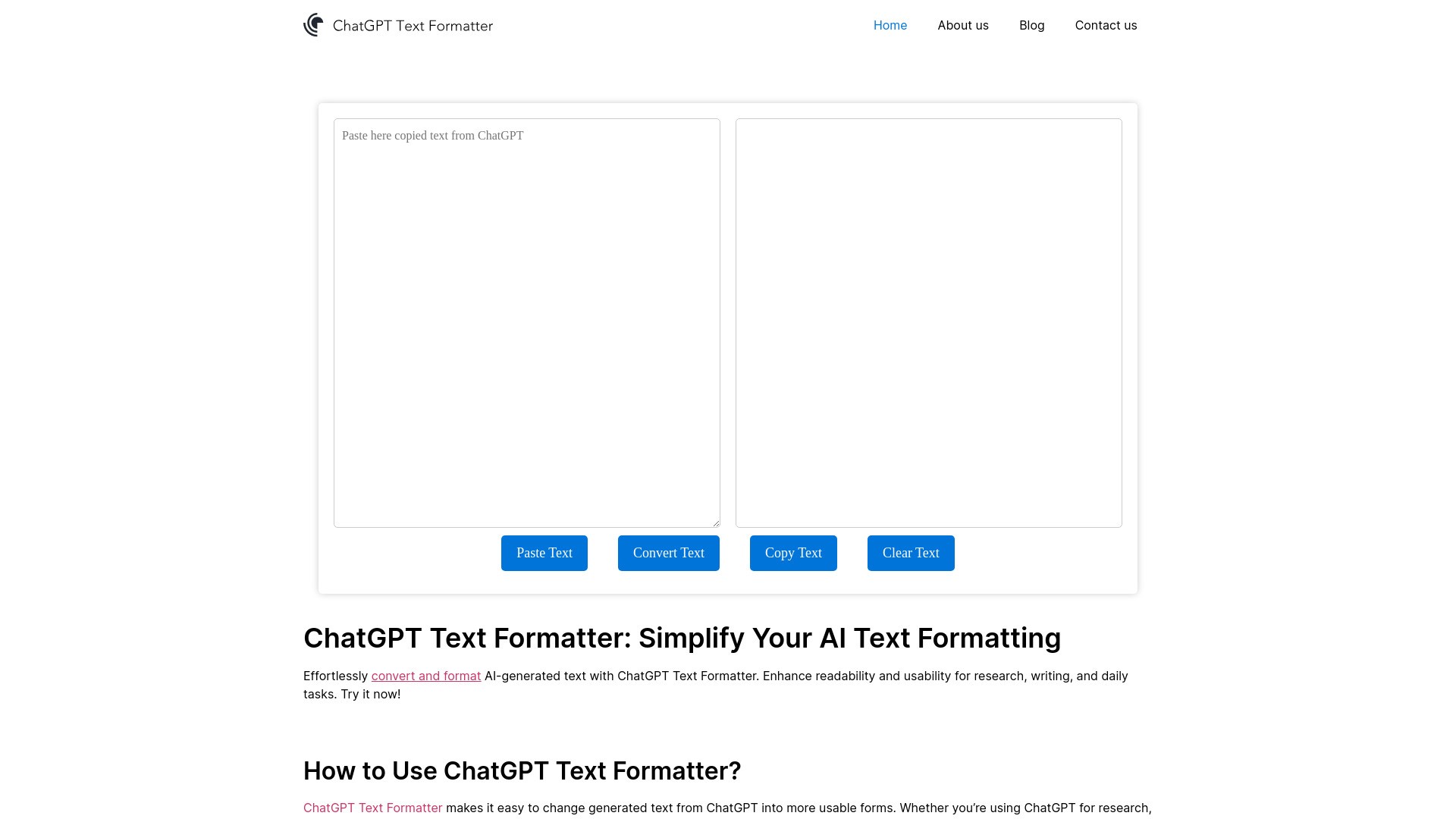 ChatGPT Text Formatter 截图