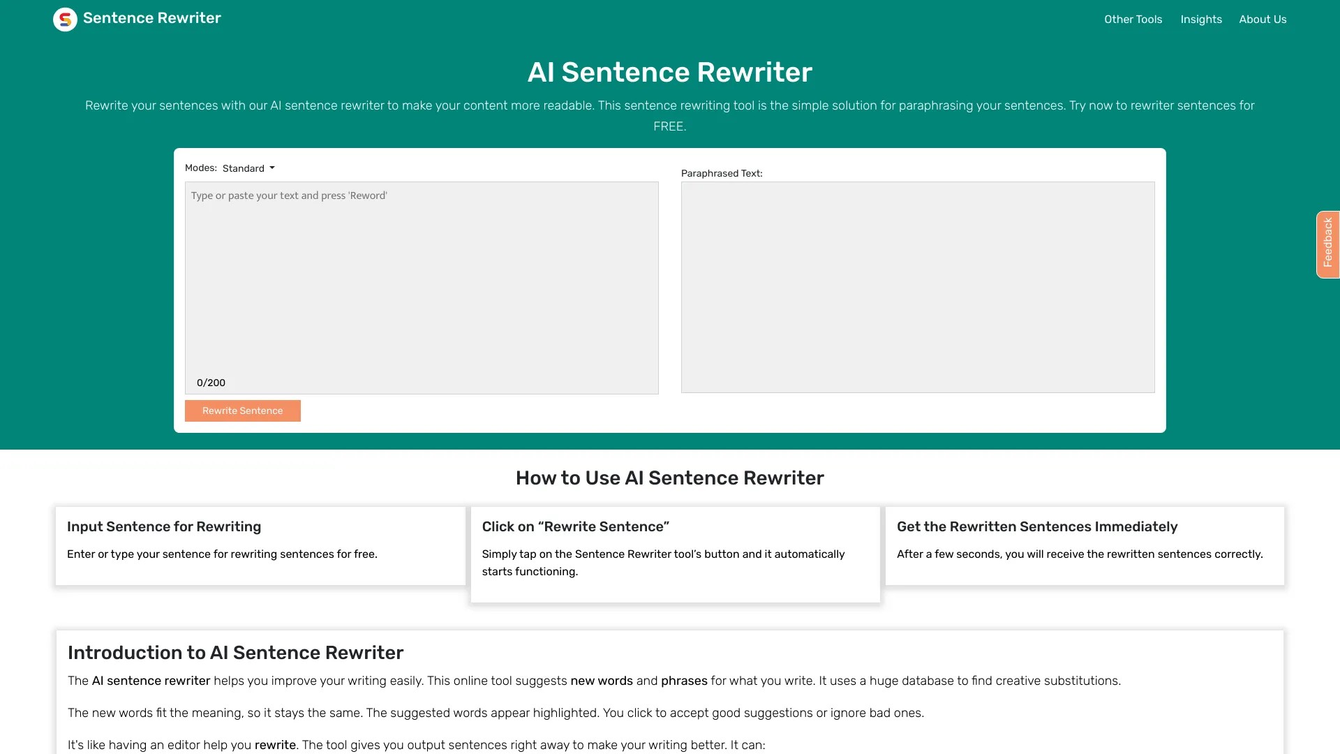 AI Sentence Rewriter 截图