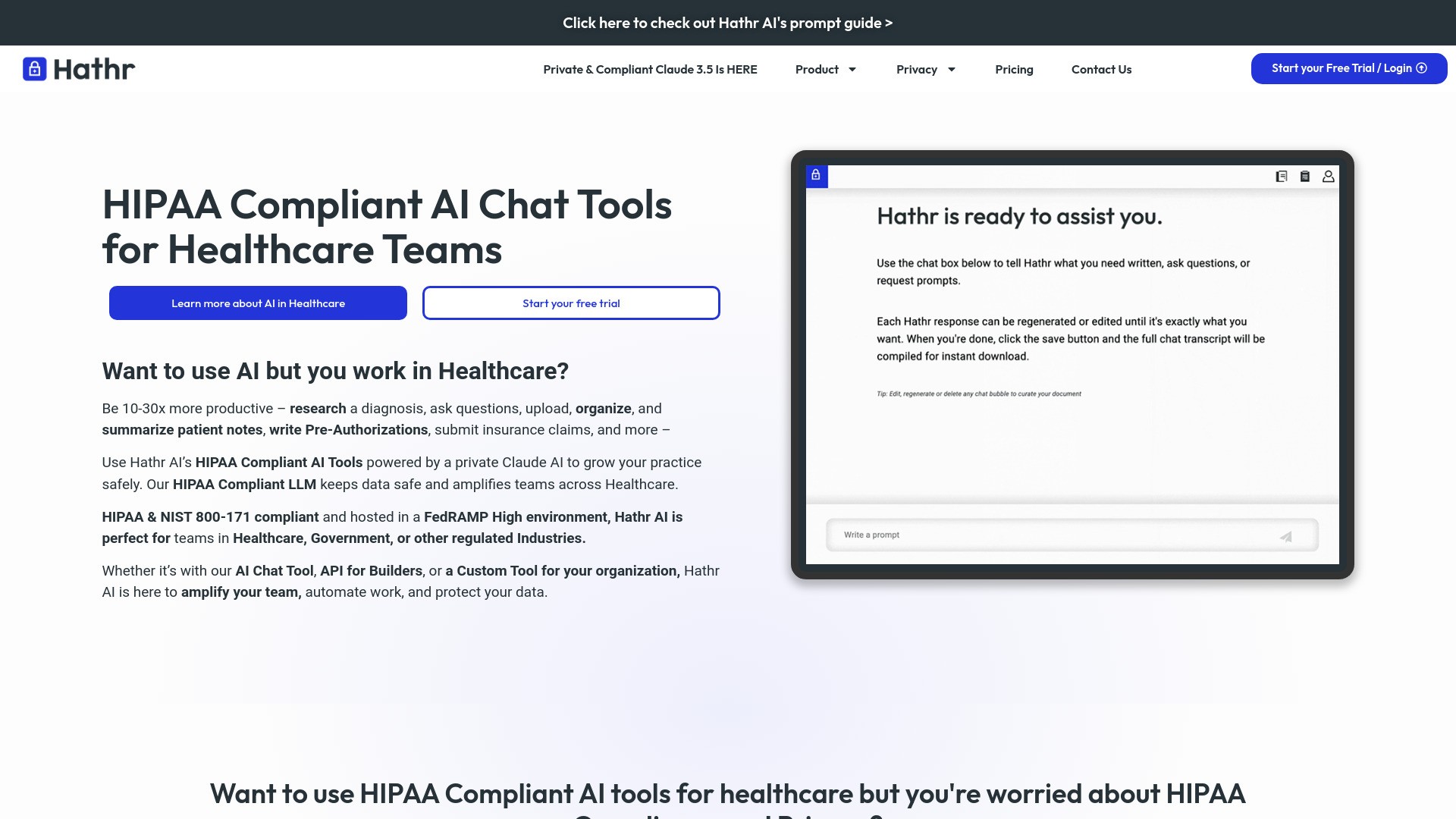 Hathr AI: HIPAA Compliant AI Chat Tool 截图