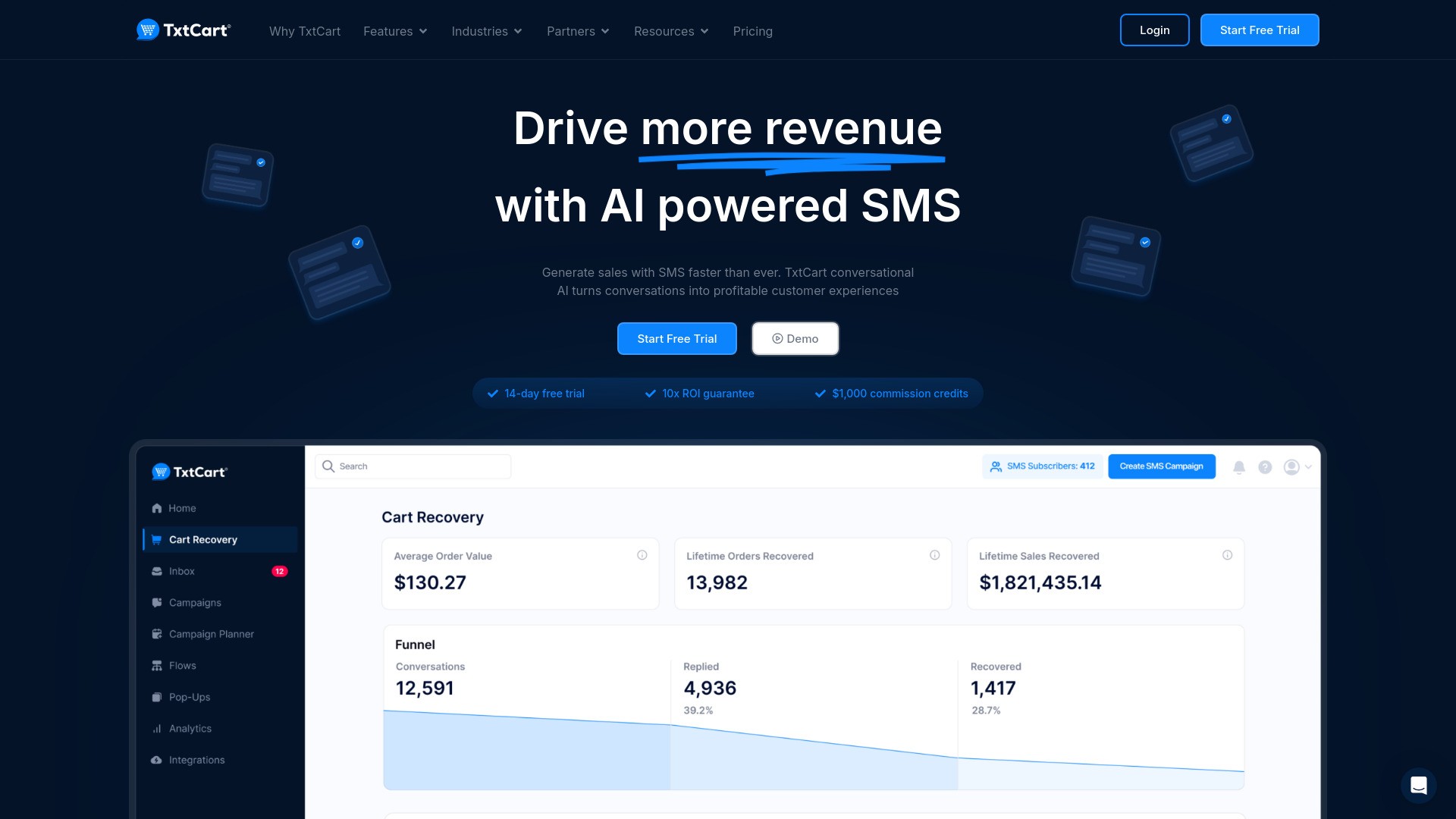 TxtCart: SMS Marketing & AI 截图