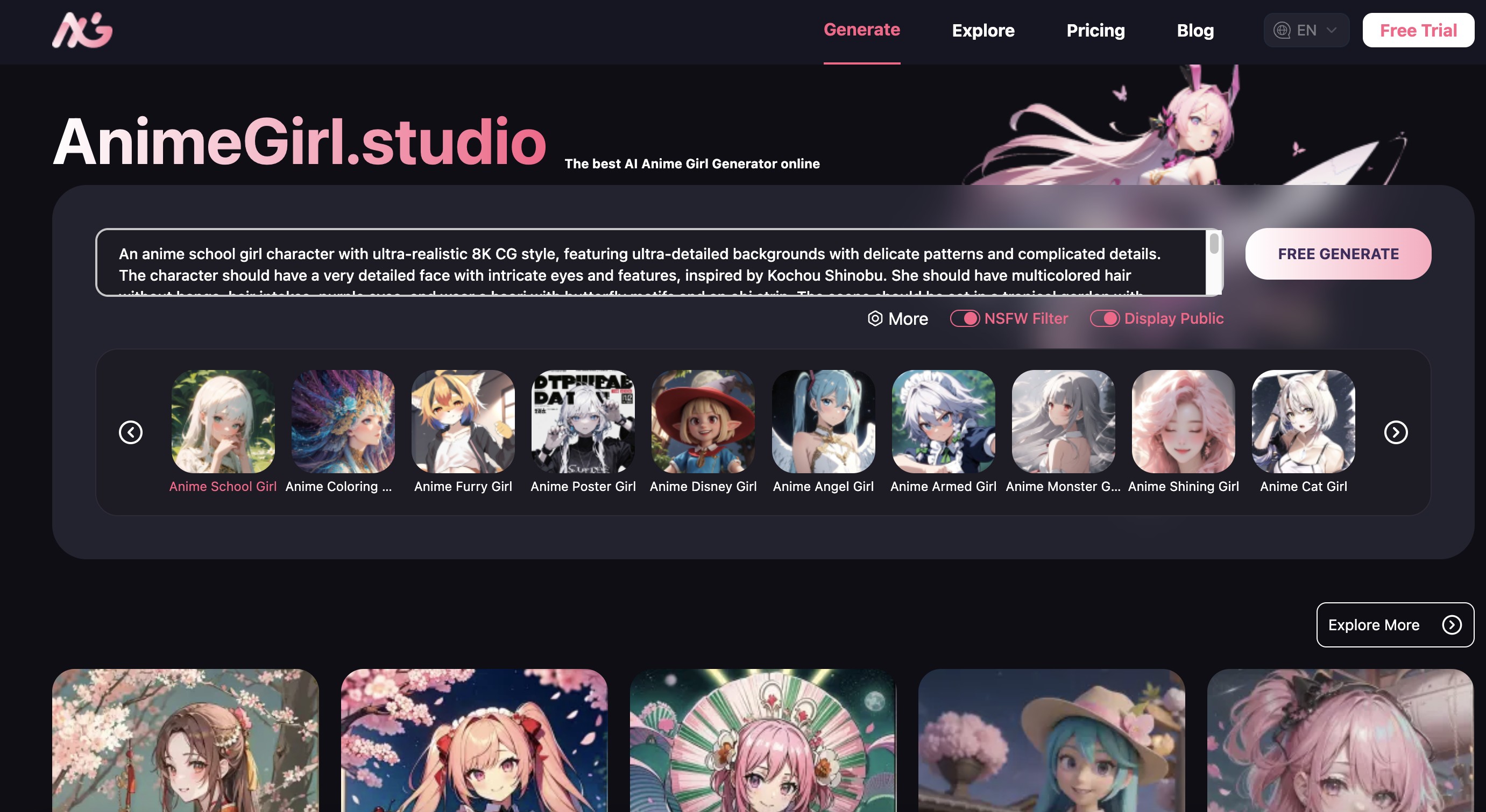 AI Anime Girl Studio 截图