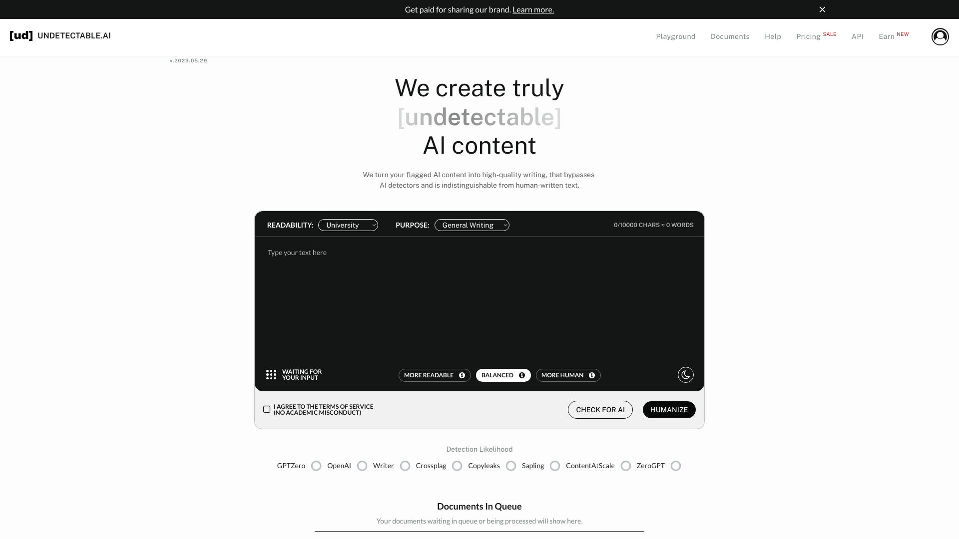 Undetectable.ai 截图