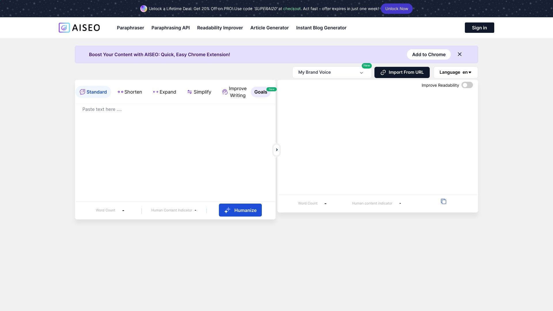 Humanize AI Text 截图