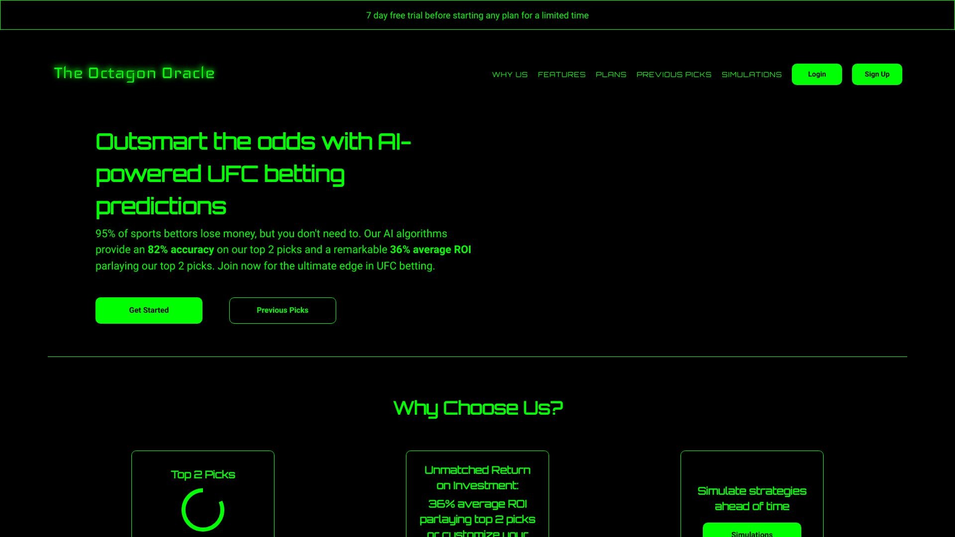 The Octagon Oracle: Next Generation UFC Fight Picks Powered By AI 截图