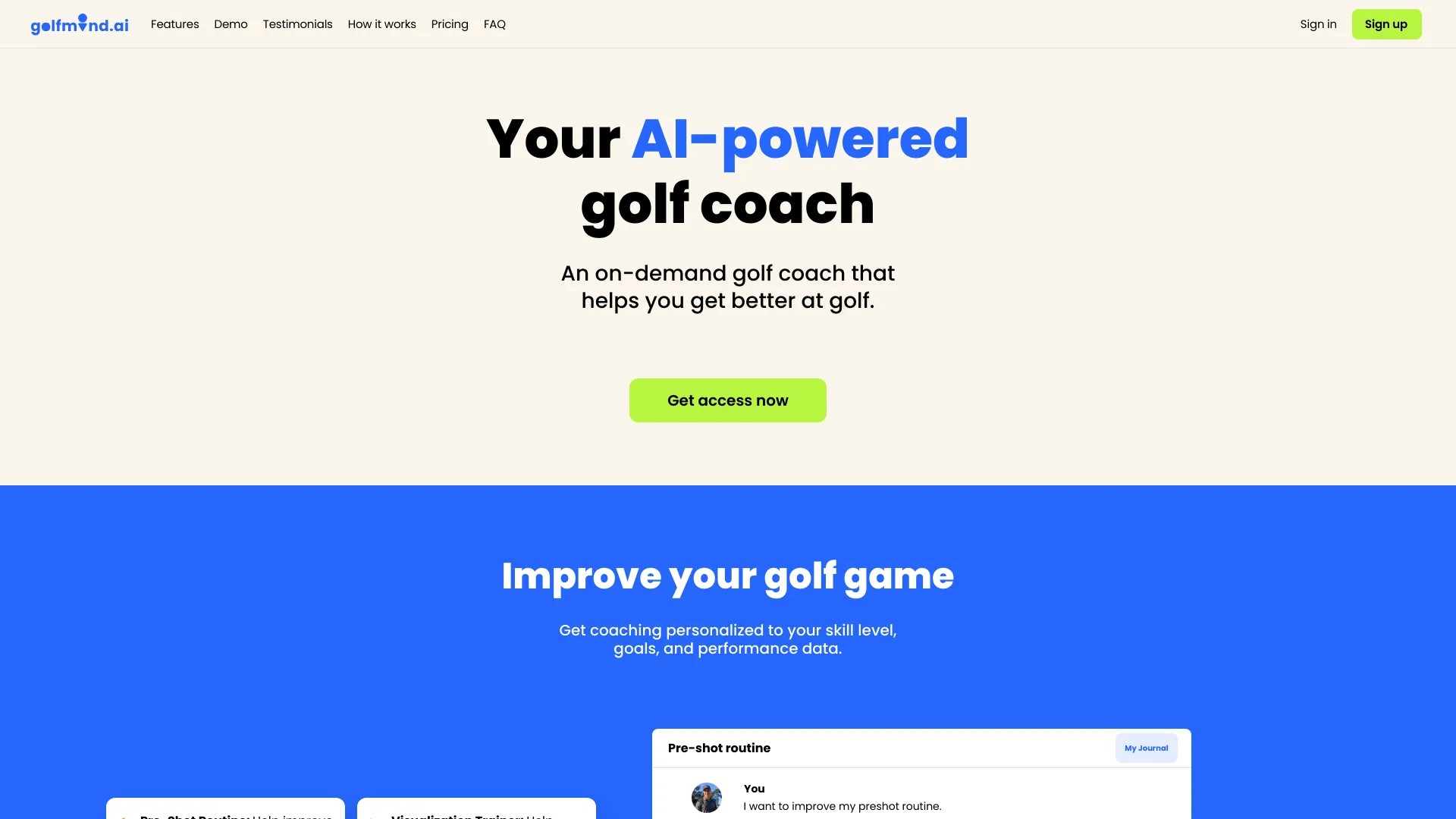 Golfmind - AI-powered golf coach 截图