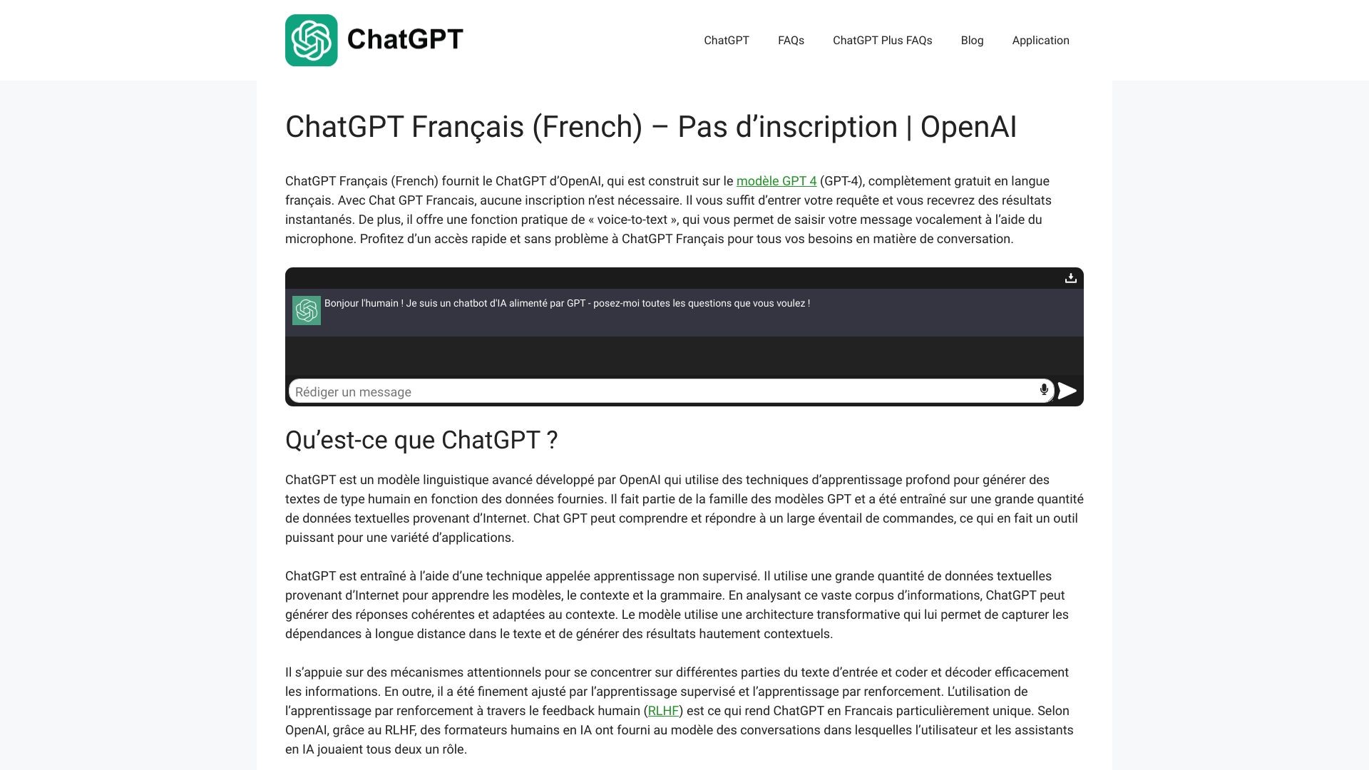 ChatGPT Français (French) 截图