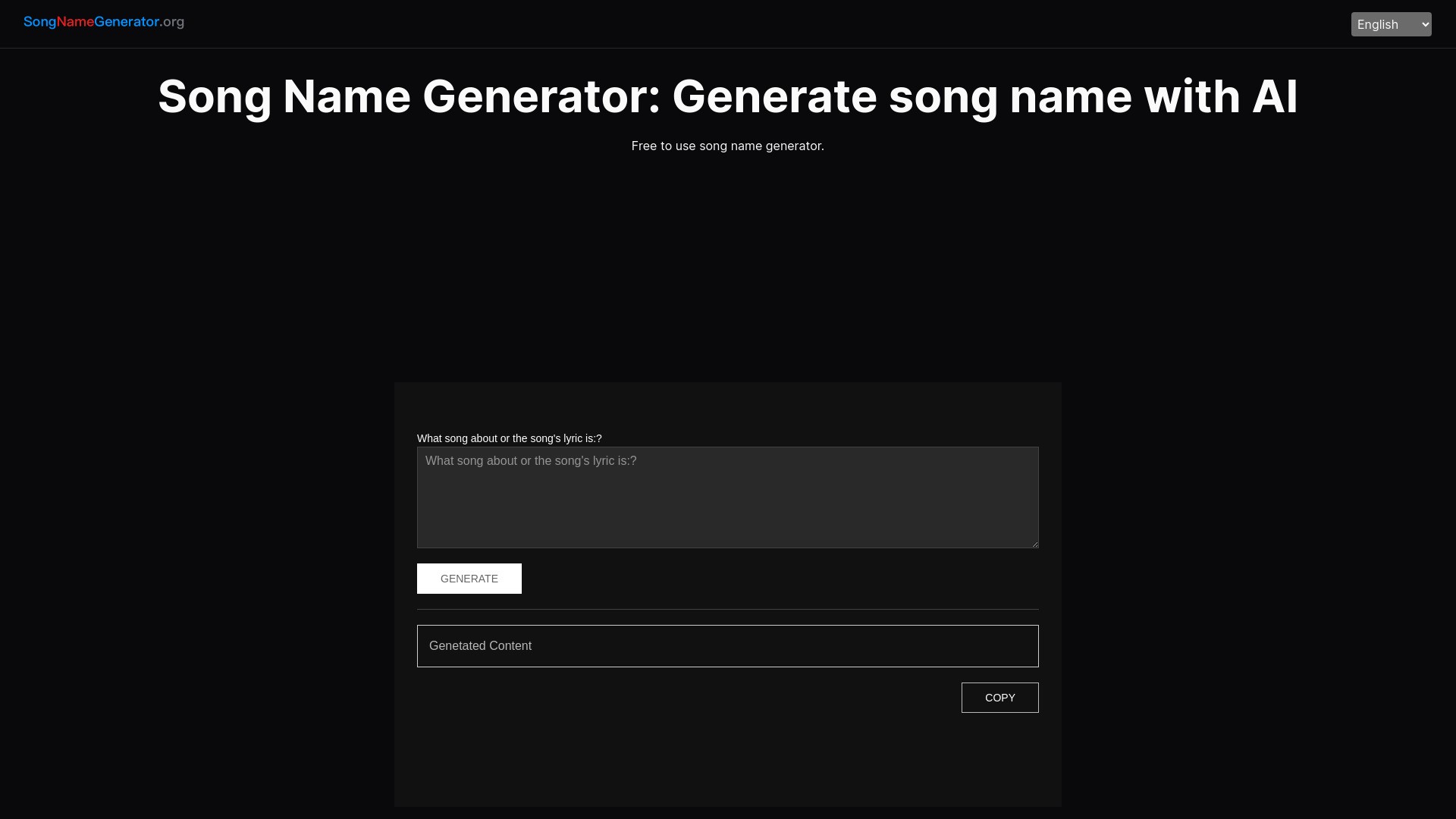 AI Song Name Generator 截图