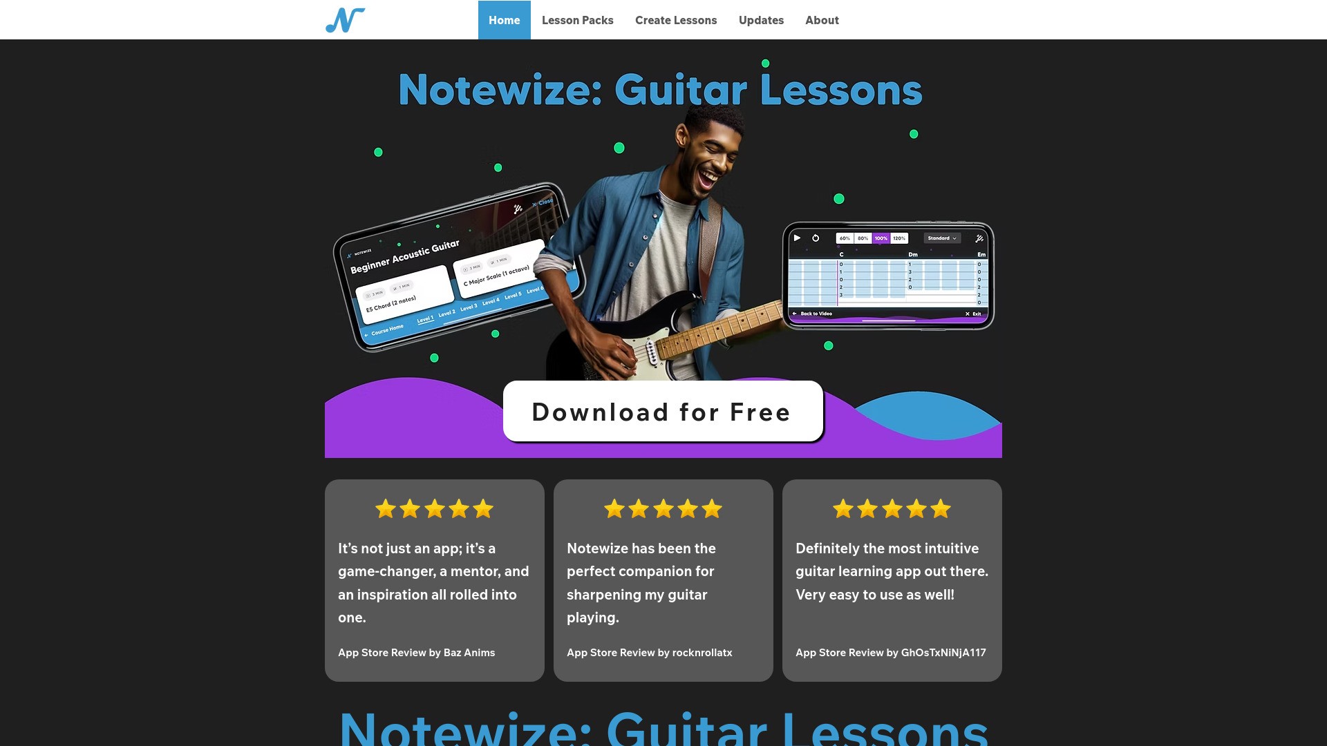 Notewize: Guitar Lessons 截图