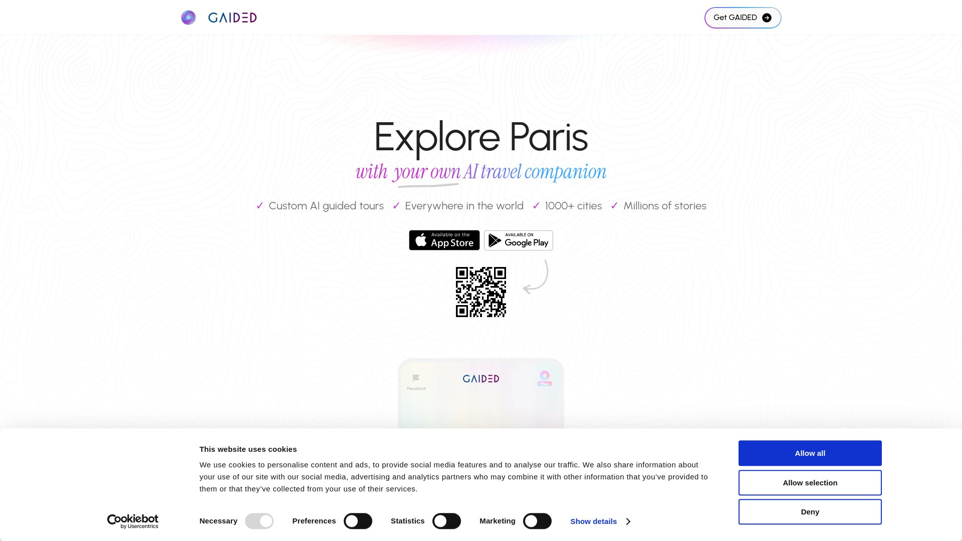 GAIDED - AI city guide 截图