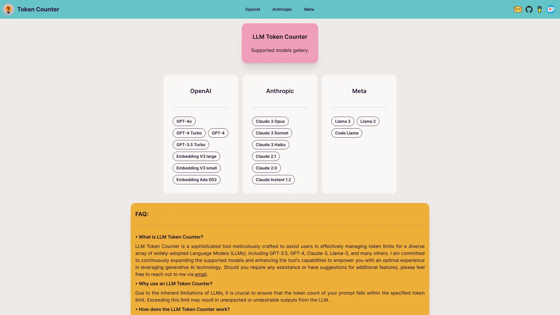 LLM Token Counter 截图
