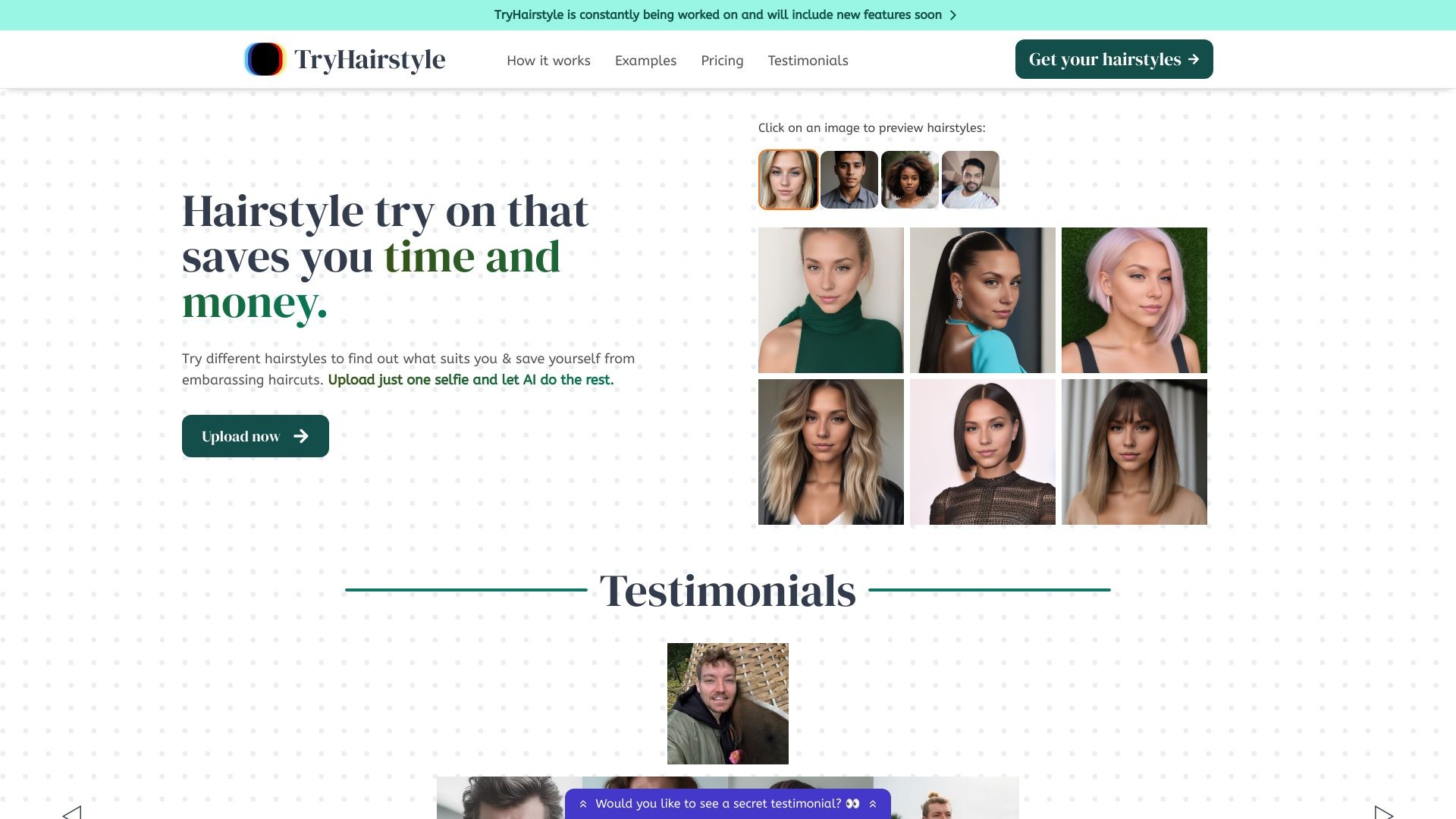TryHairstyle.com 截图