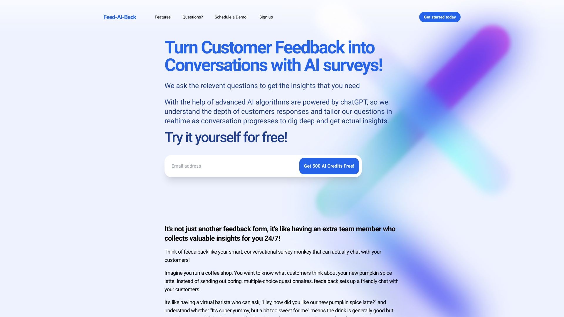 Feed-ai-back:AI driven customer feedback 截图