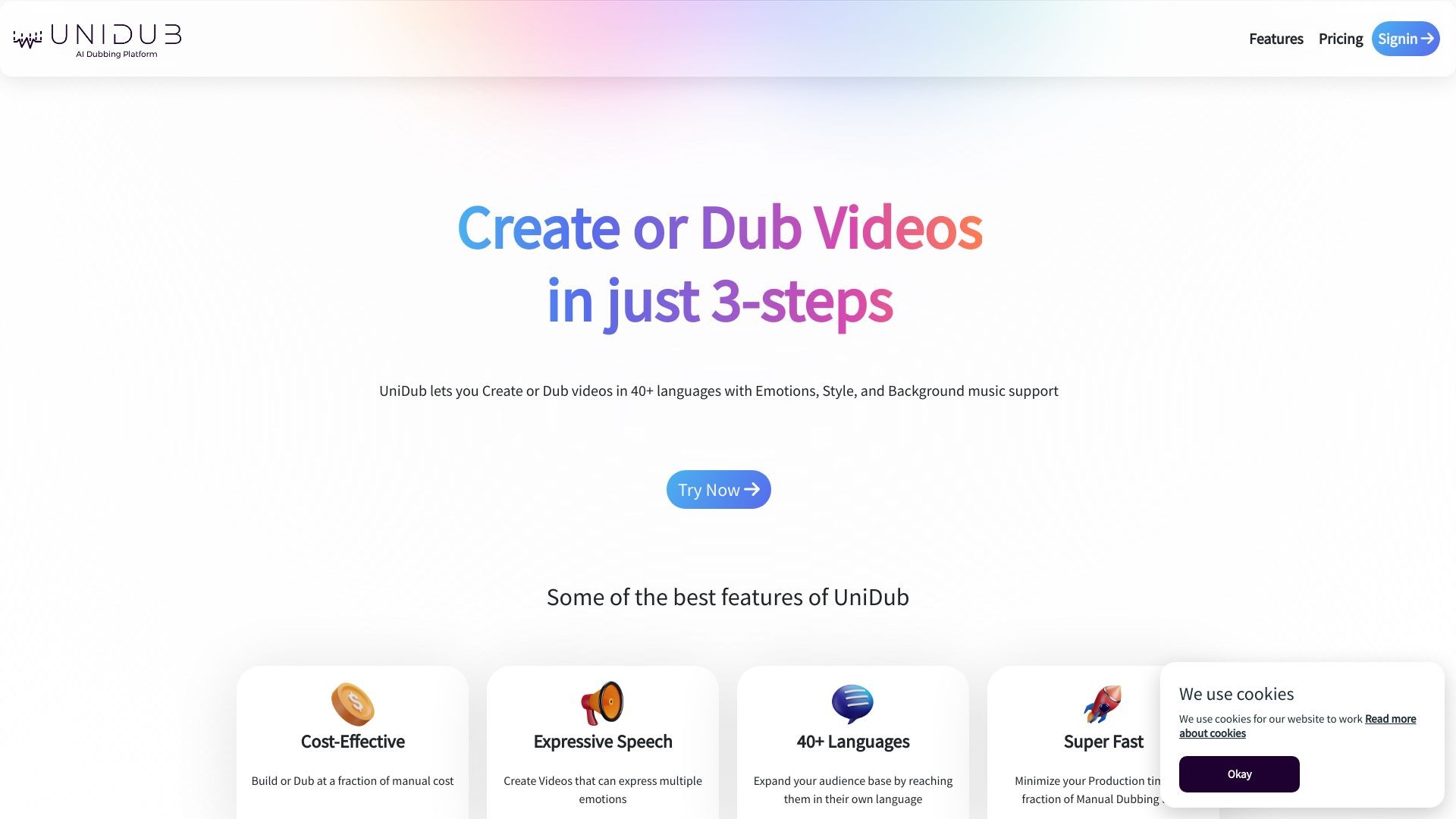 UniDub.co 截图