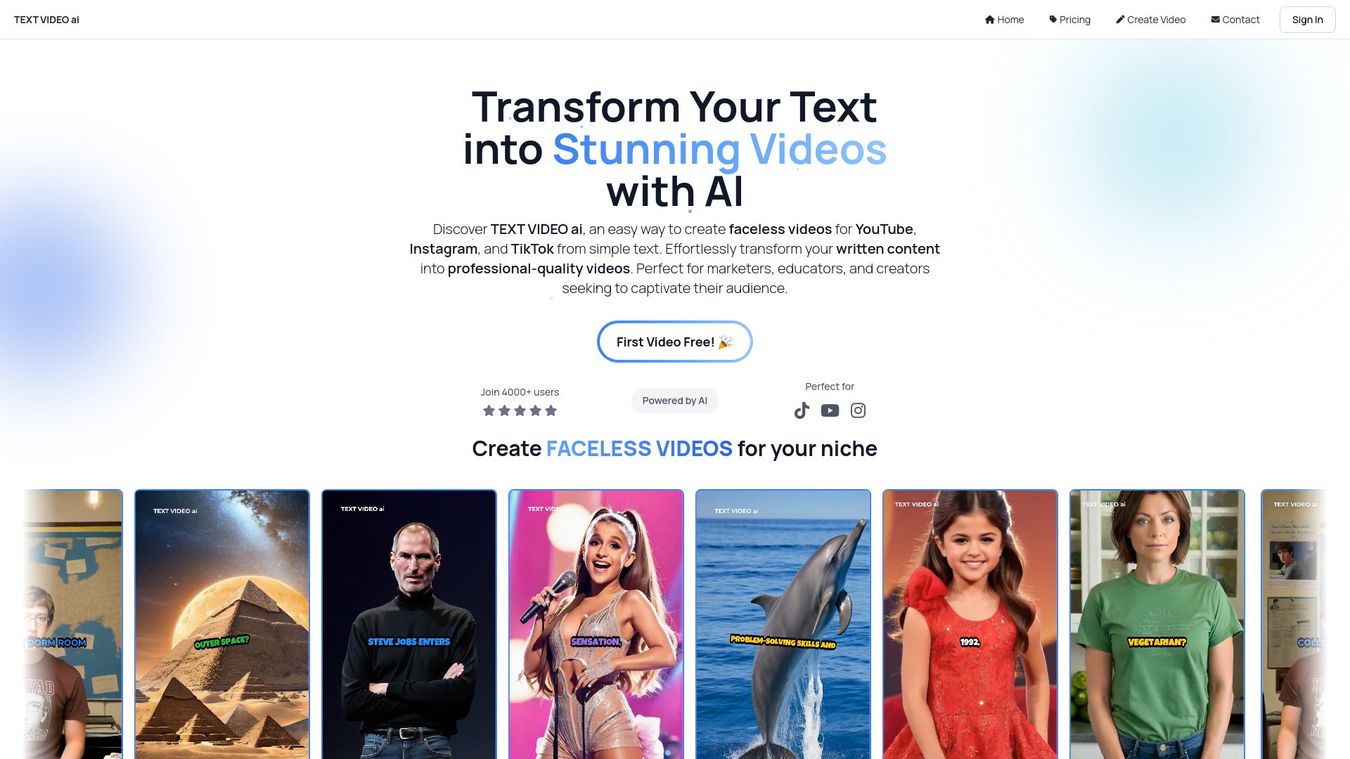 TEXT VIDEO ai 截图