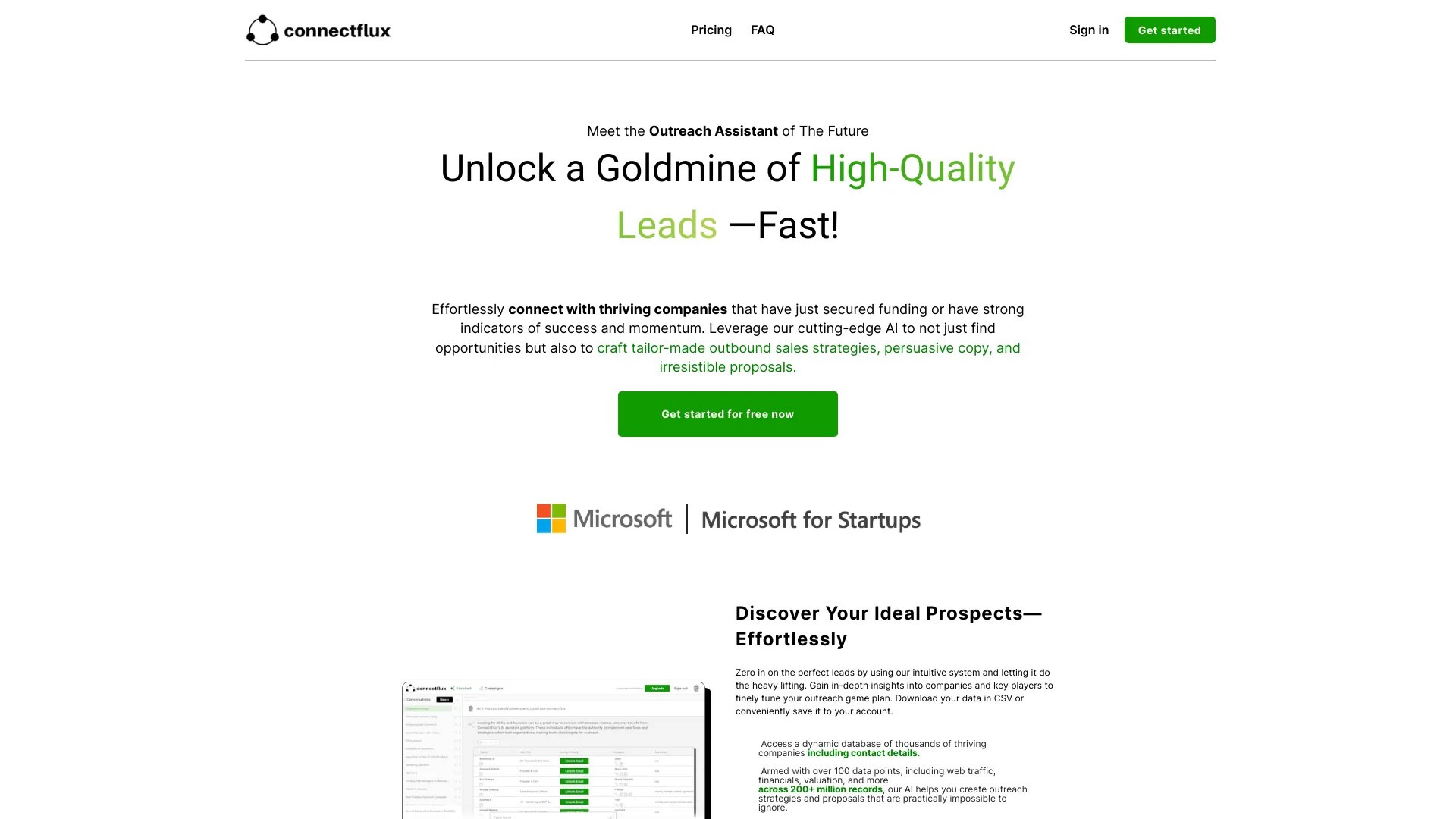Outreach AI Assistant - ConnectFlux.ai 截图