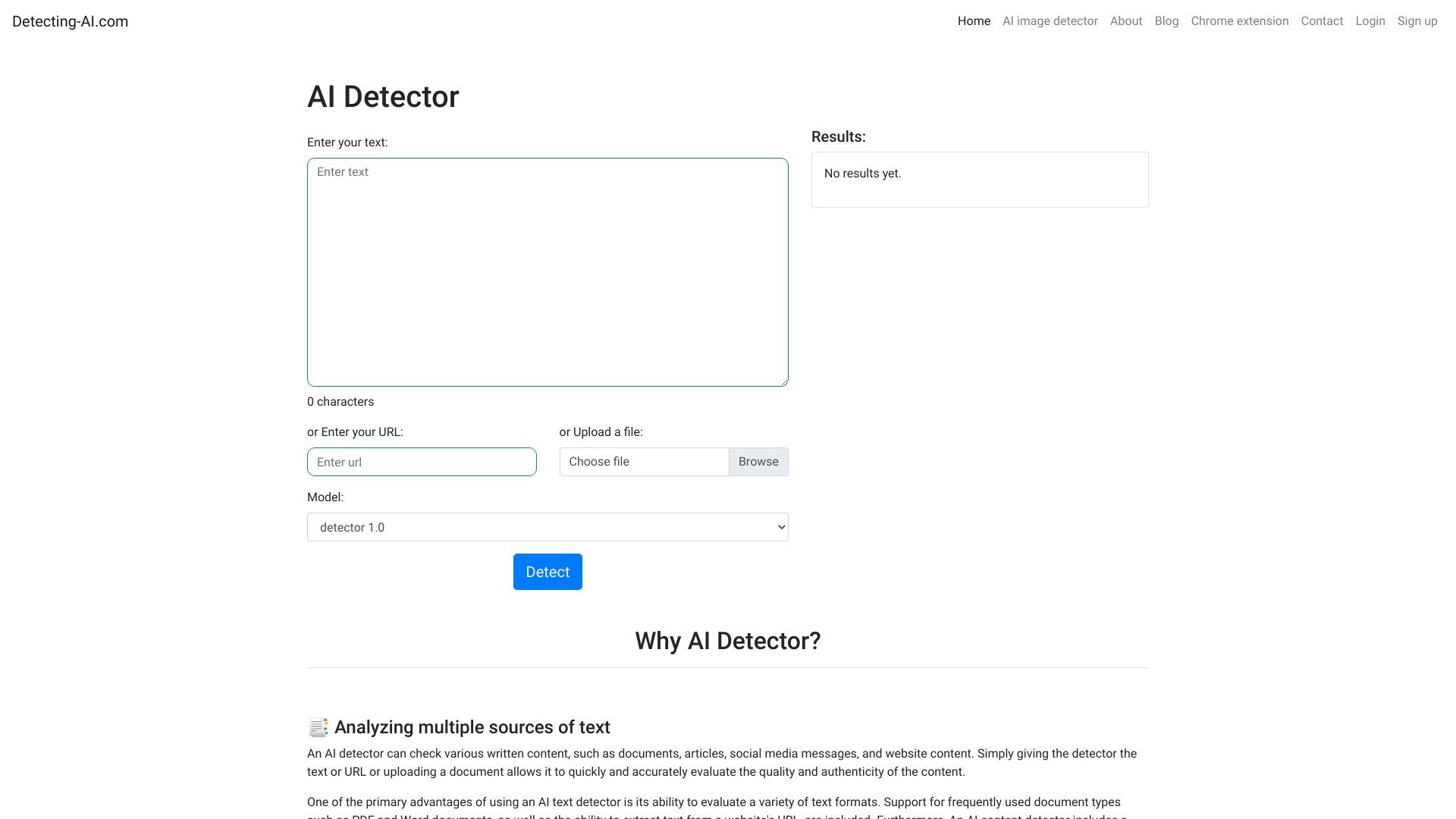 Detecting-AI.com 截图