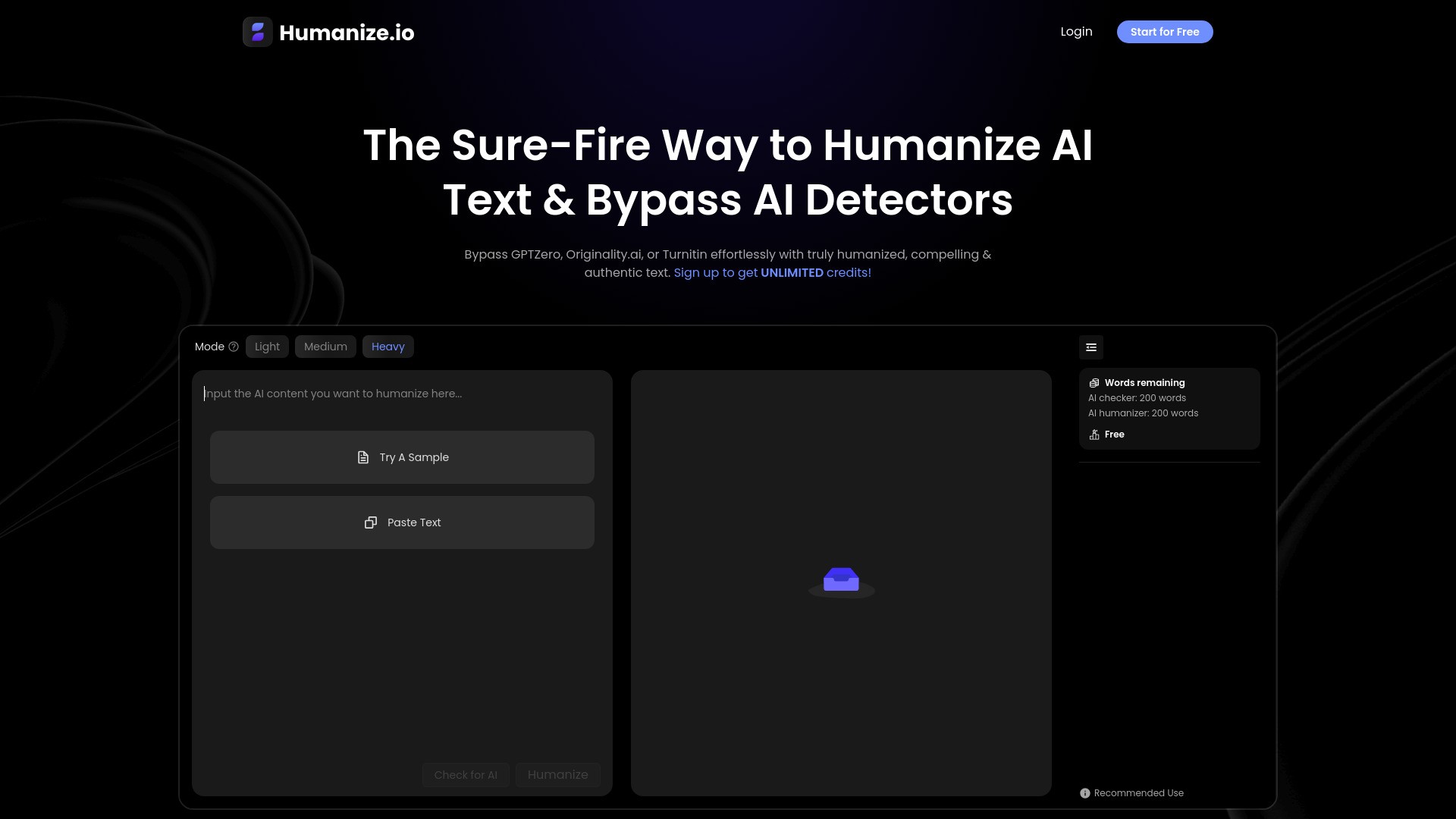 Humanize.io 截图
