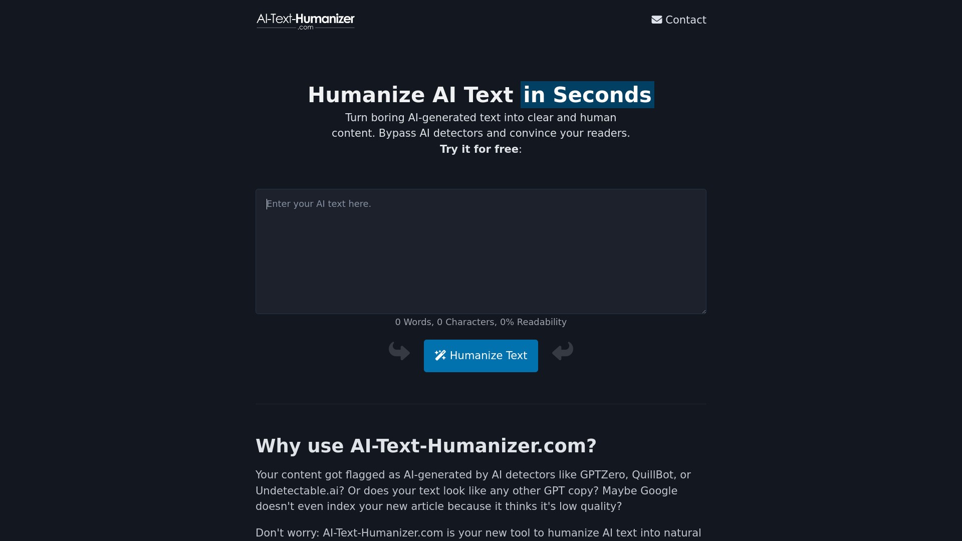 AI-Text-Humanizer.com 截图