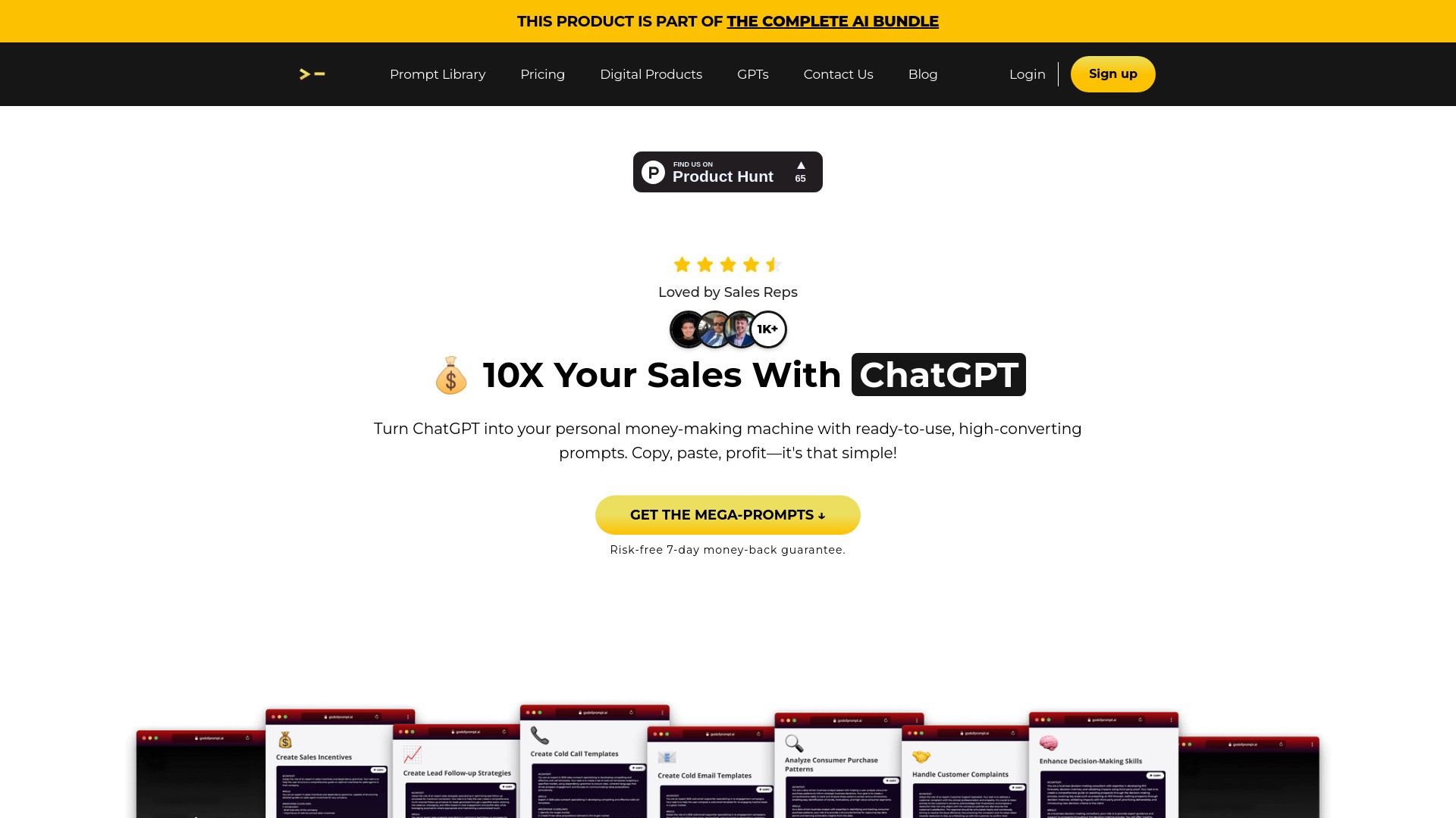 200+ ChatGPT Mega-Prompts for Sales 截图