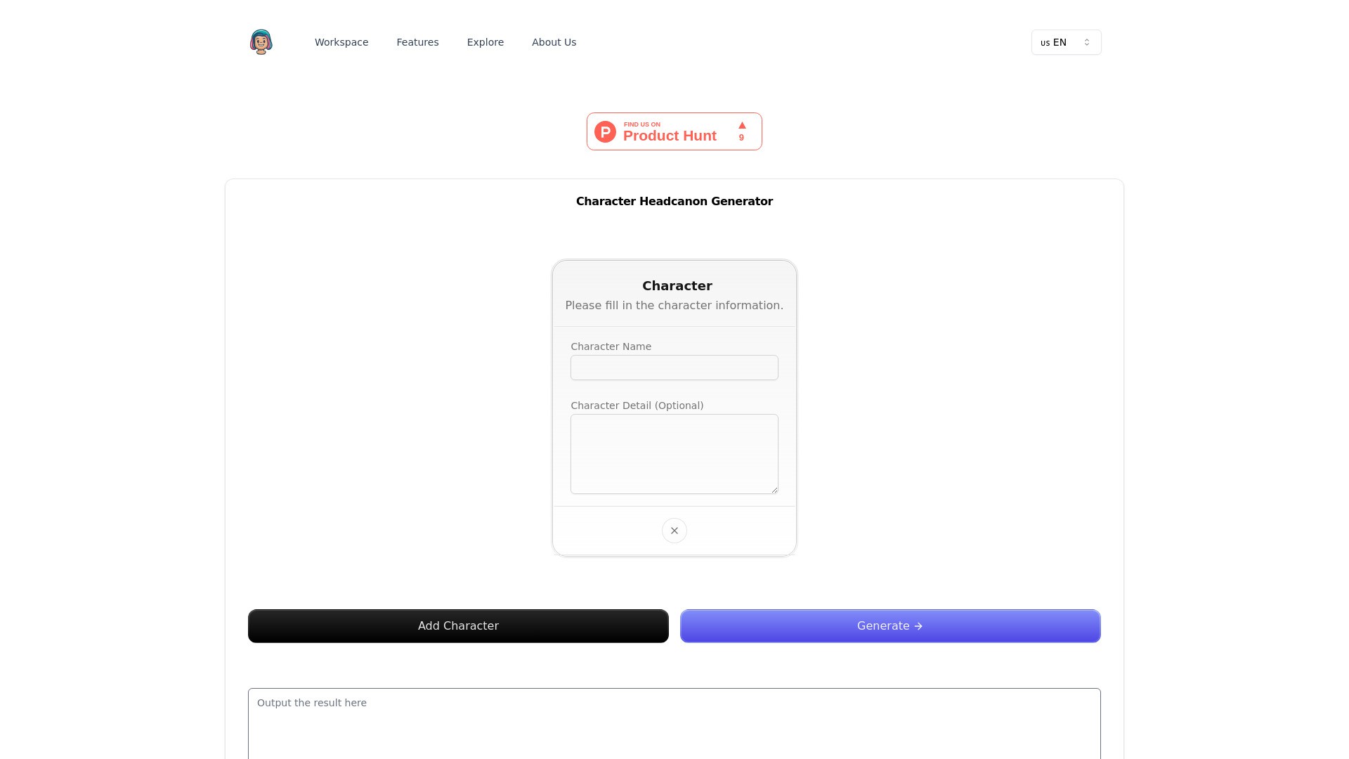 Character Headcanon Generator 截图