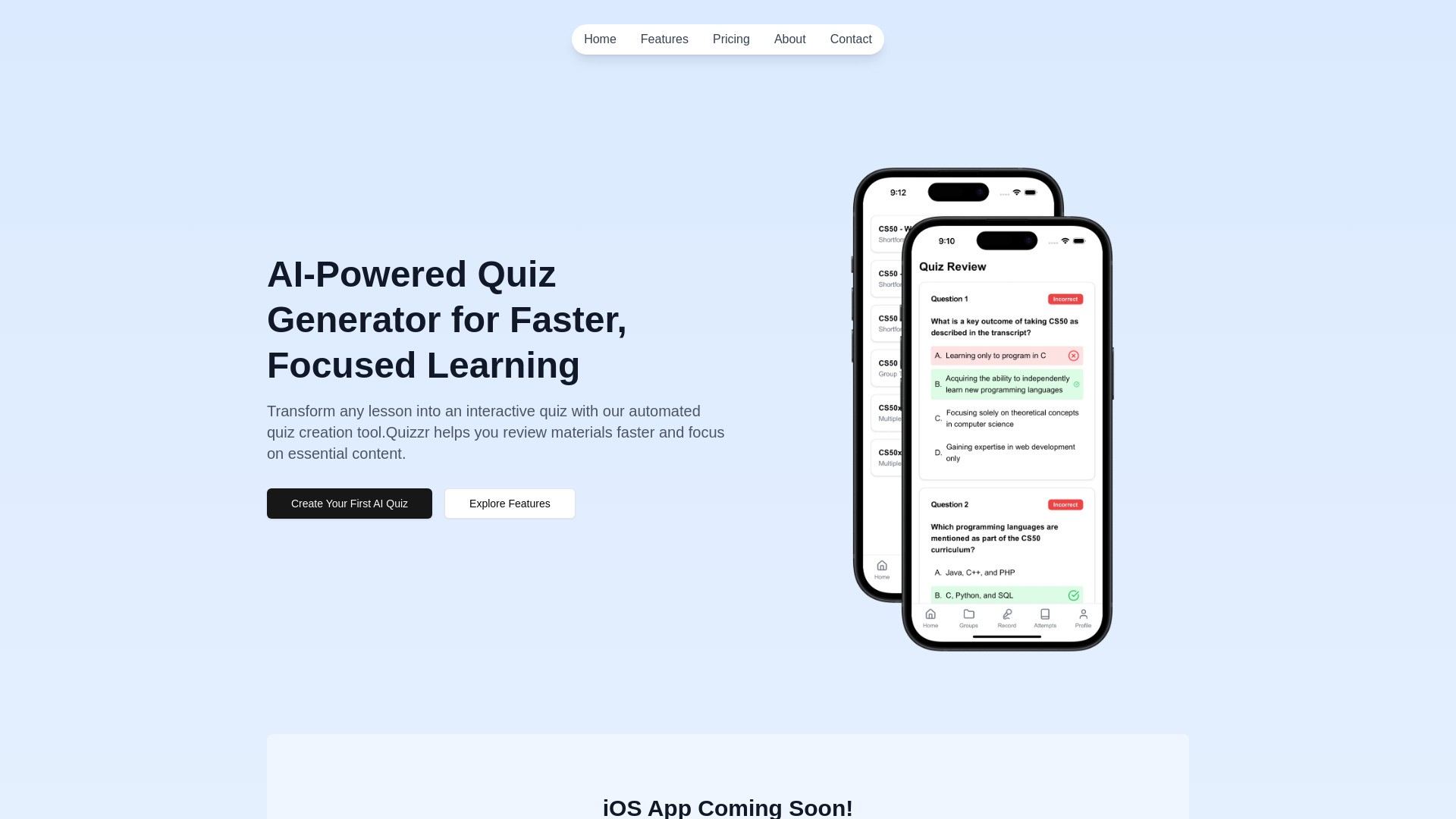Quizzr.AI 截图