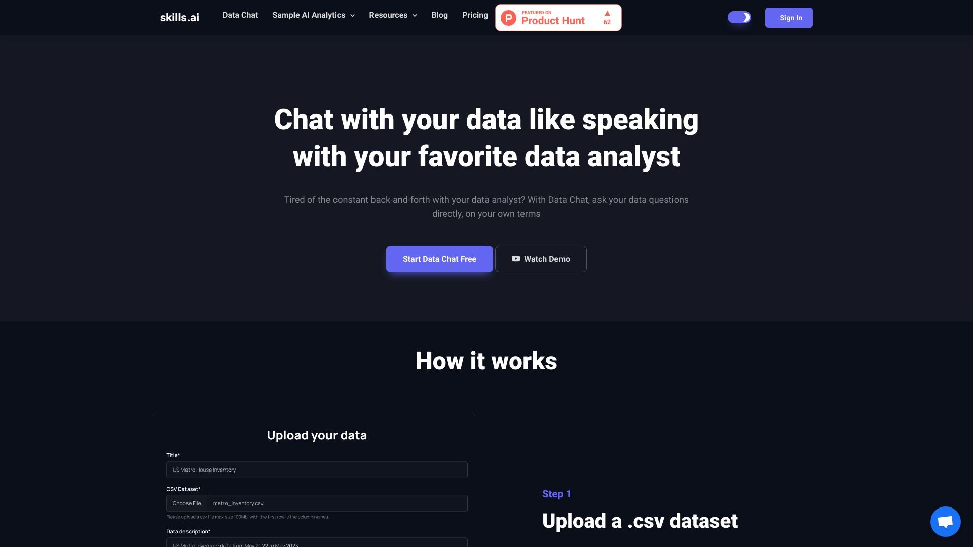 AI Data Chat by skills.ai 截图