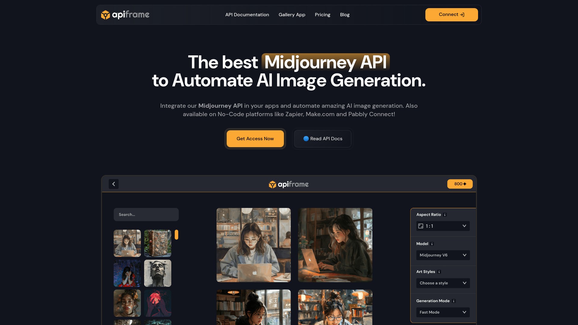 Midjourney API by APIFRAME 截图