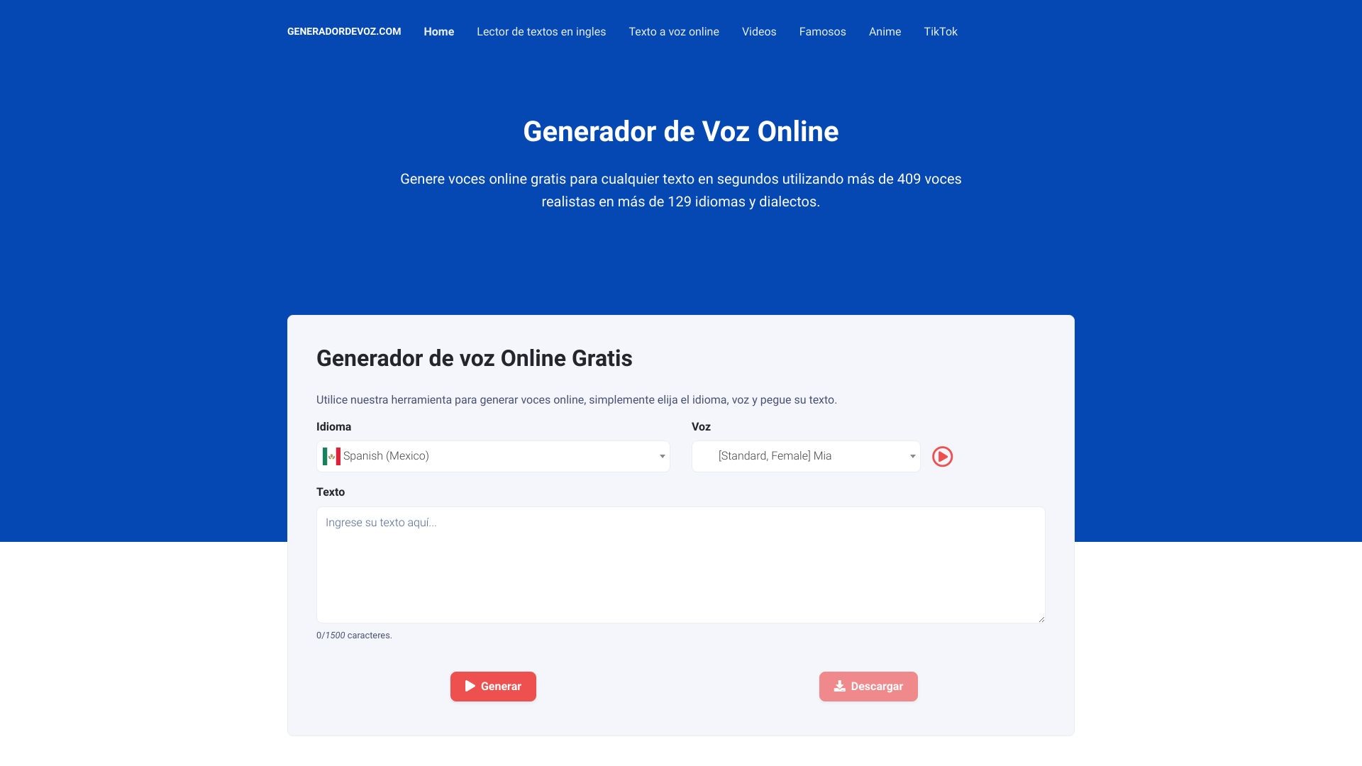 Generador de voz 截图