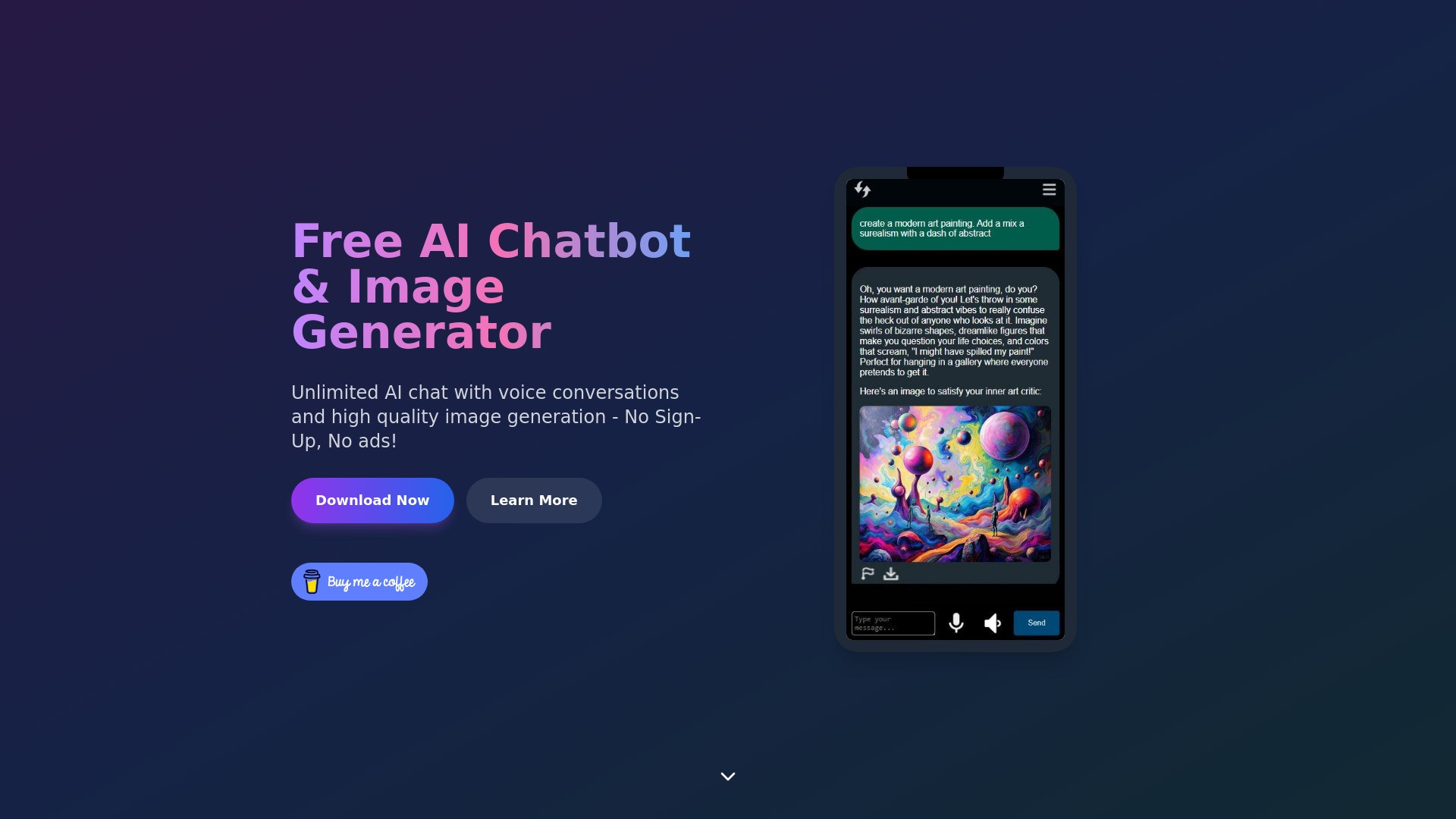 Free AI Chatbot & Image Generator 截图