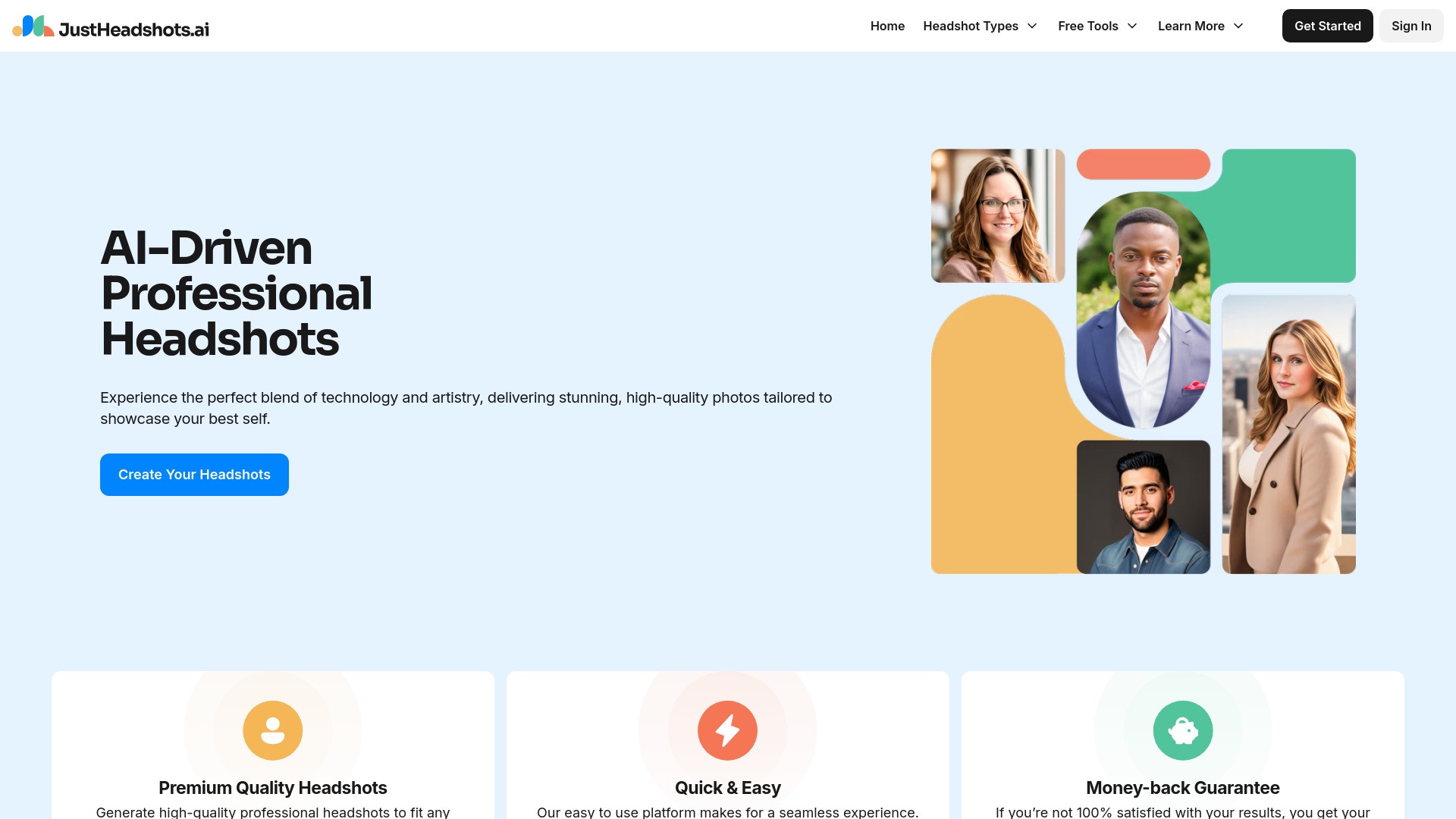 JustHeadshots AI 截图