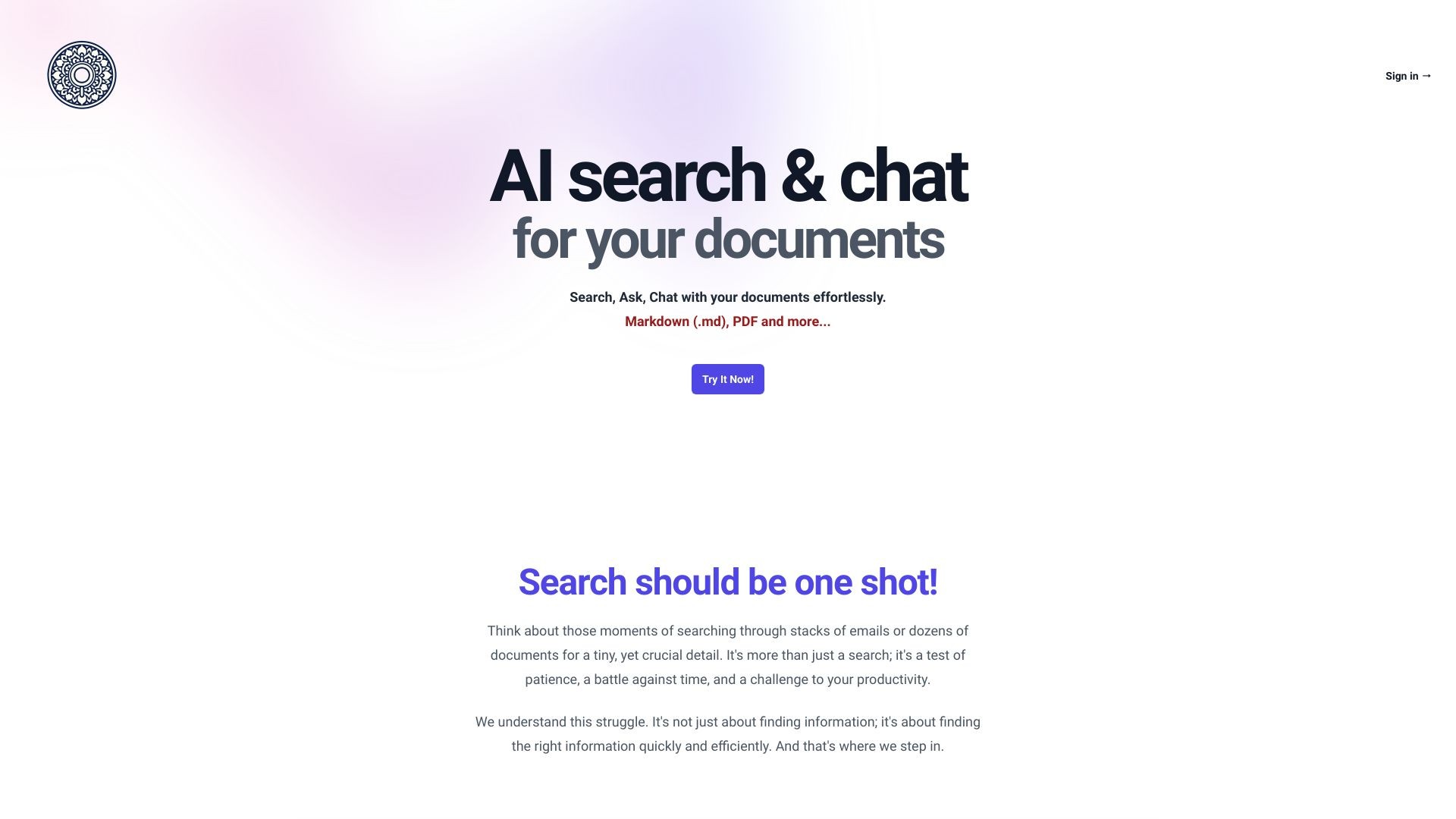 SearchMyDocs.ai 截图