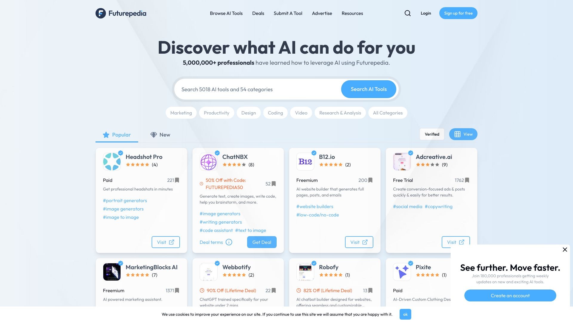 Futurepedia - Find The Best AI Tools & Software 截图