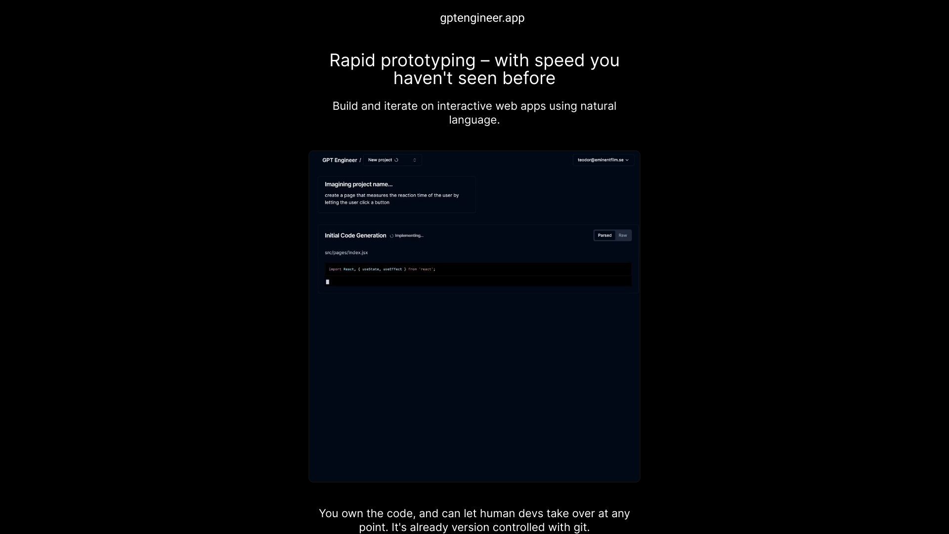 gptengineer.app 截图