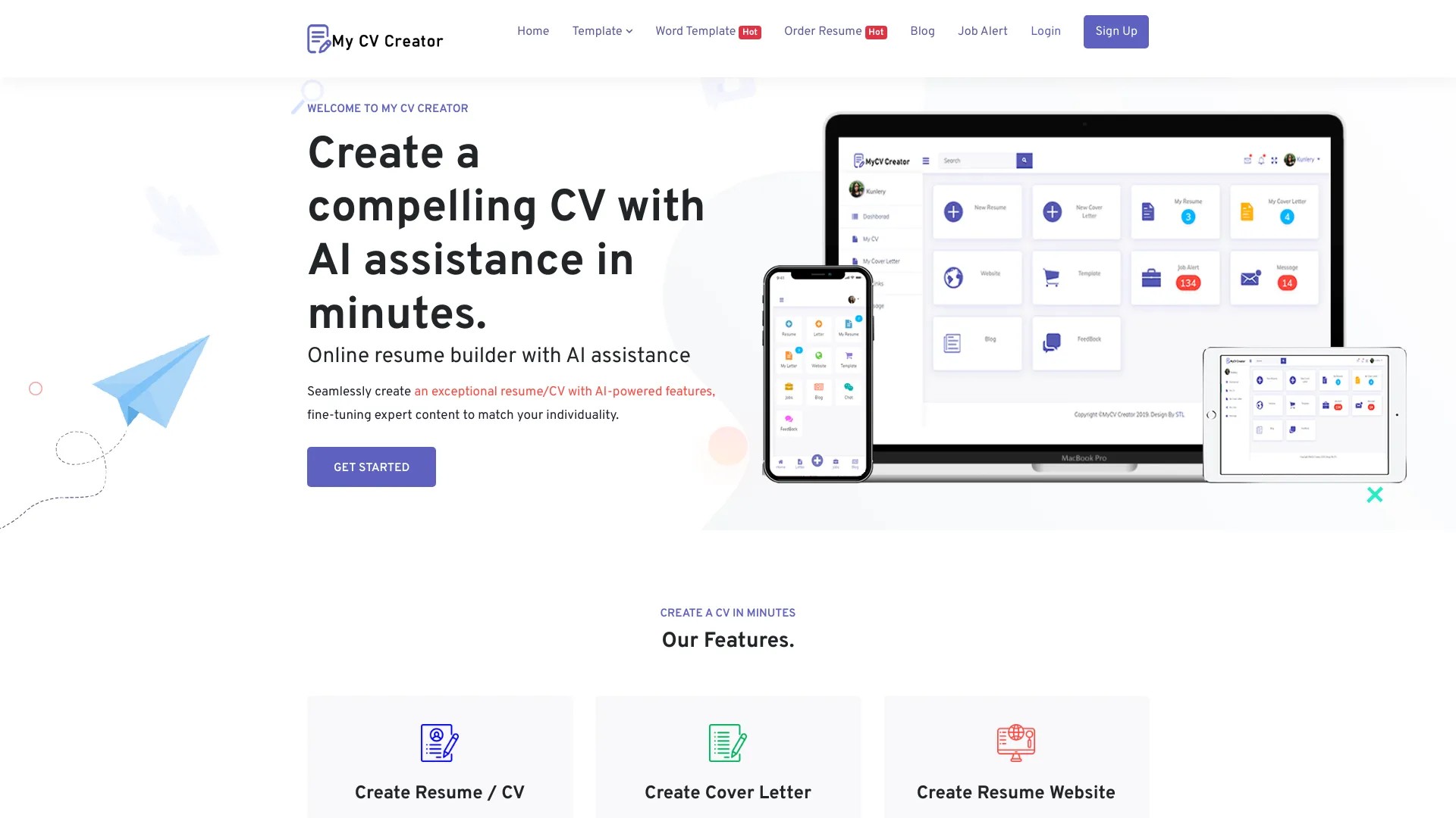 mycvcreator.com 截图